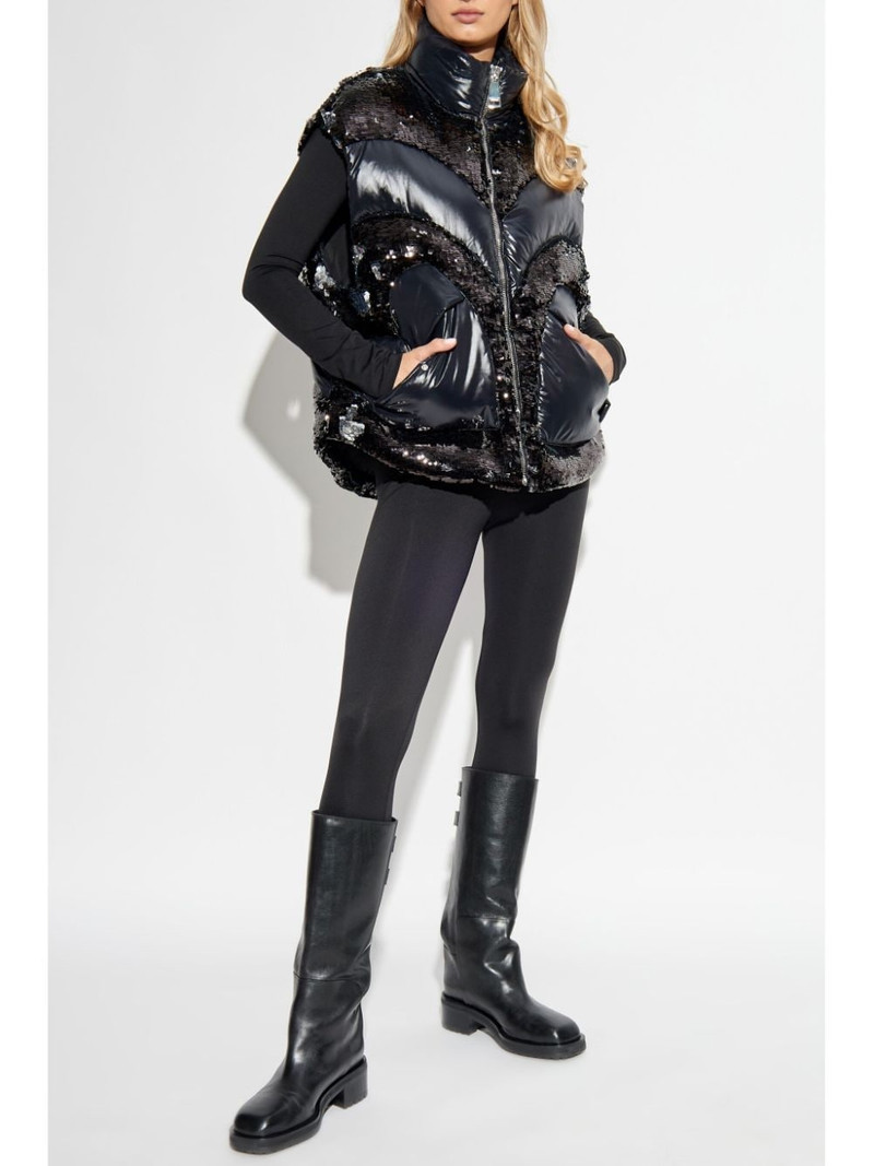 Khrisjoy sequin-embellished puffer gilet outlook