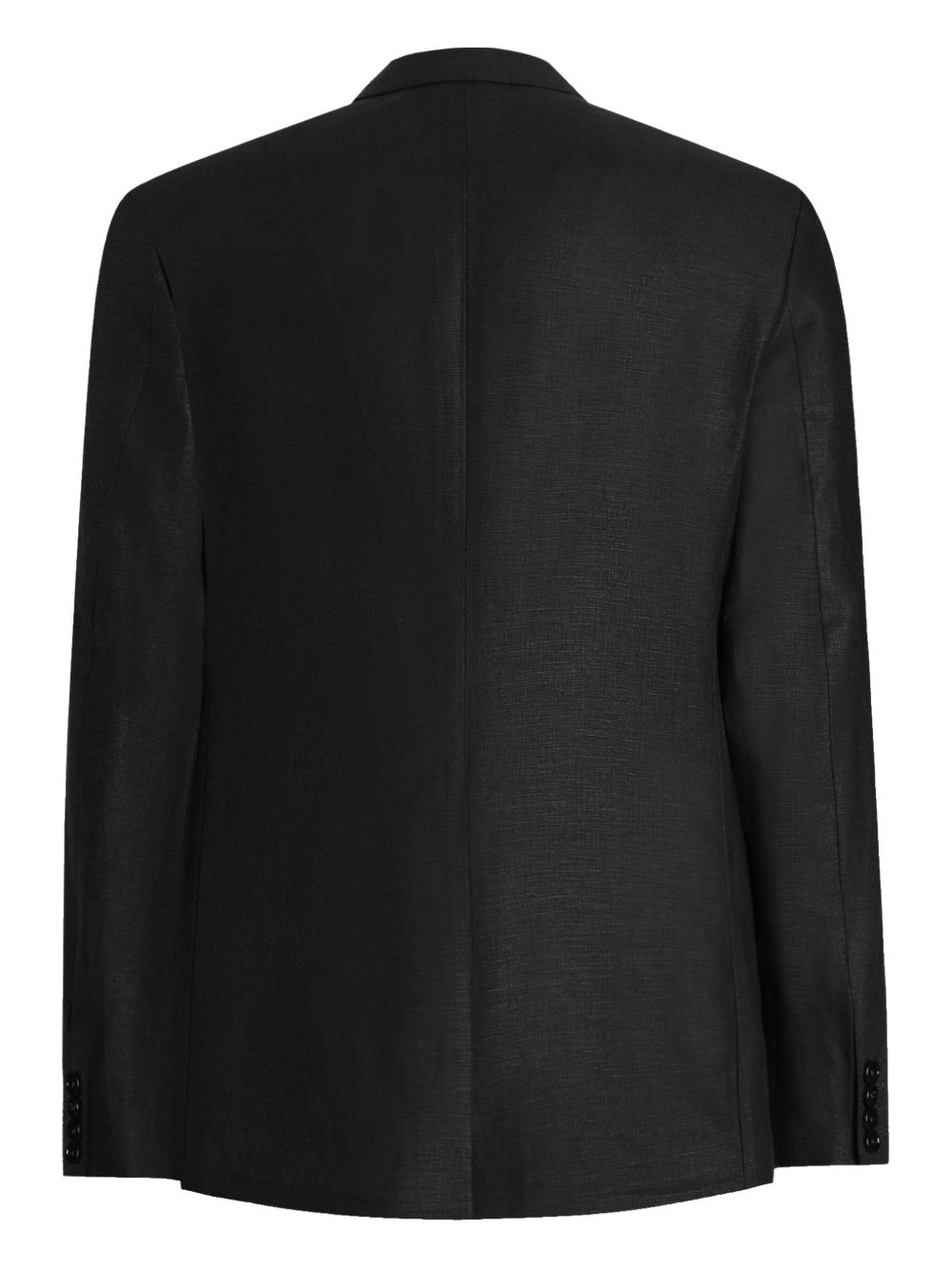 linen single-breasted blazer - 2