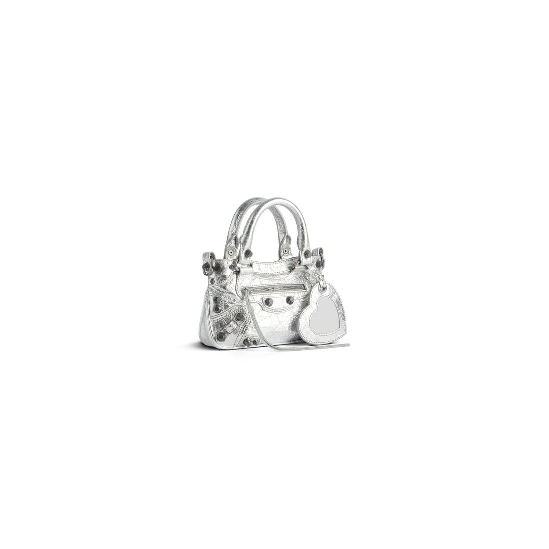 Women's Neo Cagole Mini Tote Bag Metallized in Silver - 2