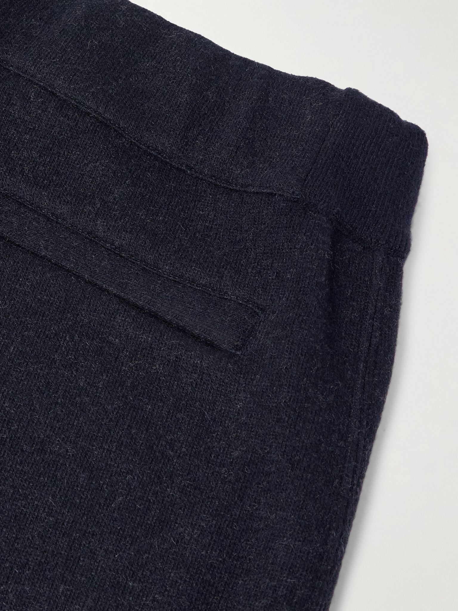Rio Cashmere-Blend Jersey Drawstring Trousers Navy - 5