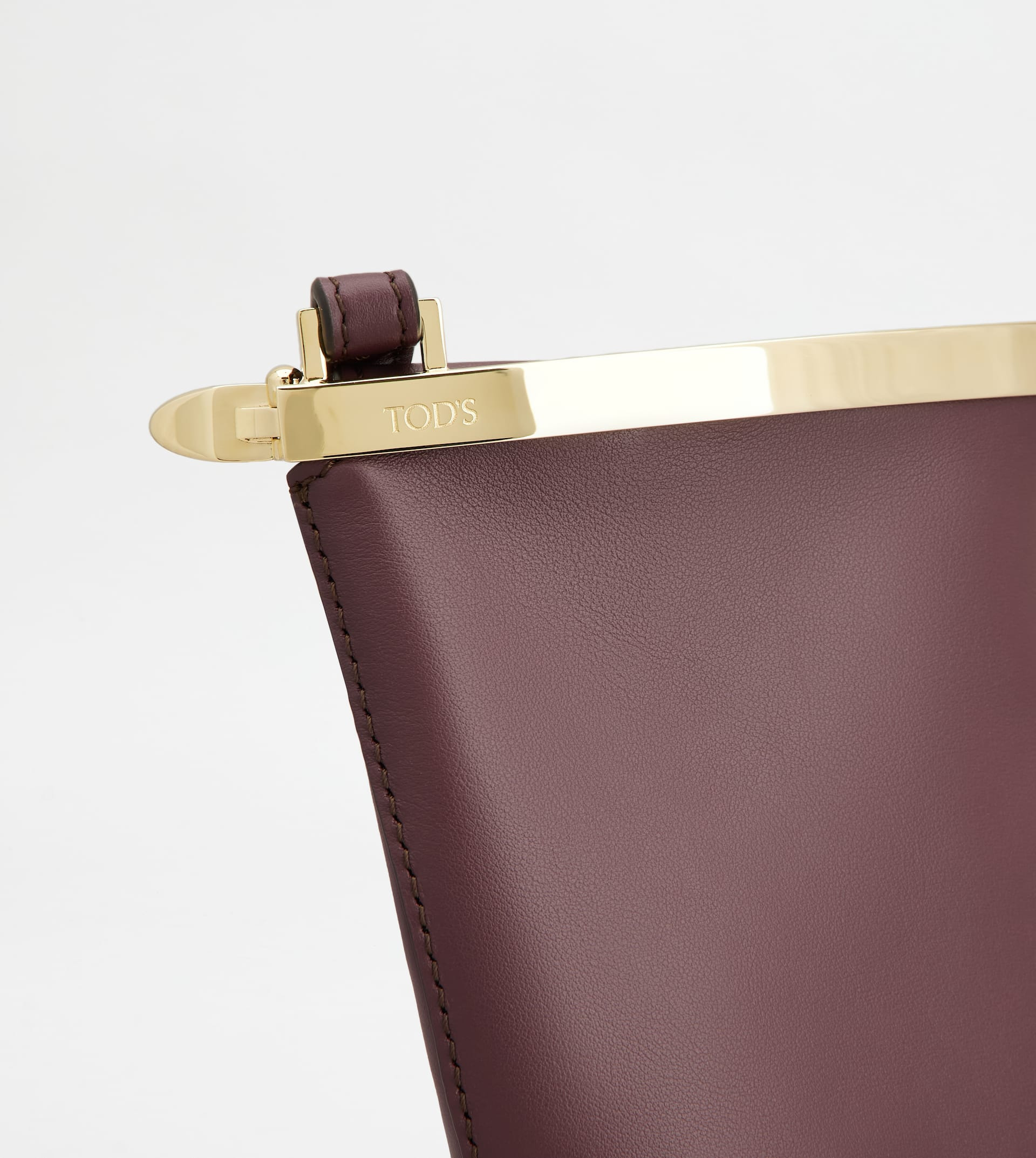 TOD'S MAGENTA BAG BUCKET BAG IN LEATHER MINI - BURGUNDY - 5