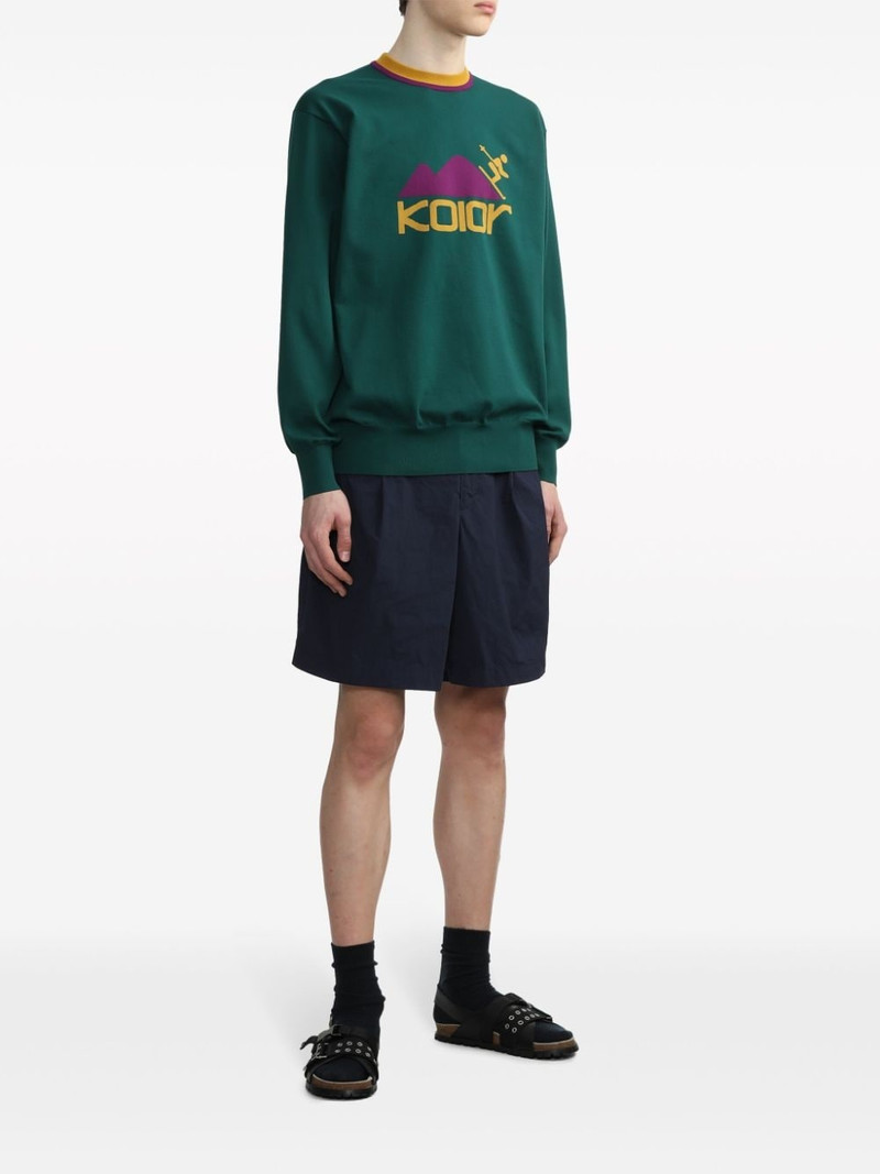 Kolor pleated tailored shorts outlook