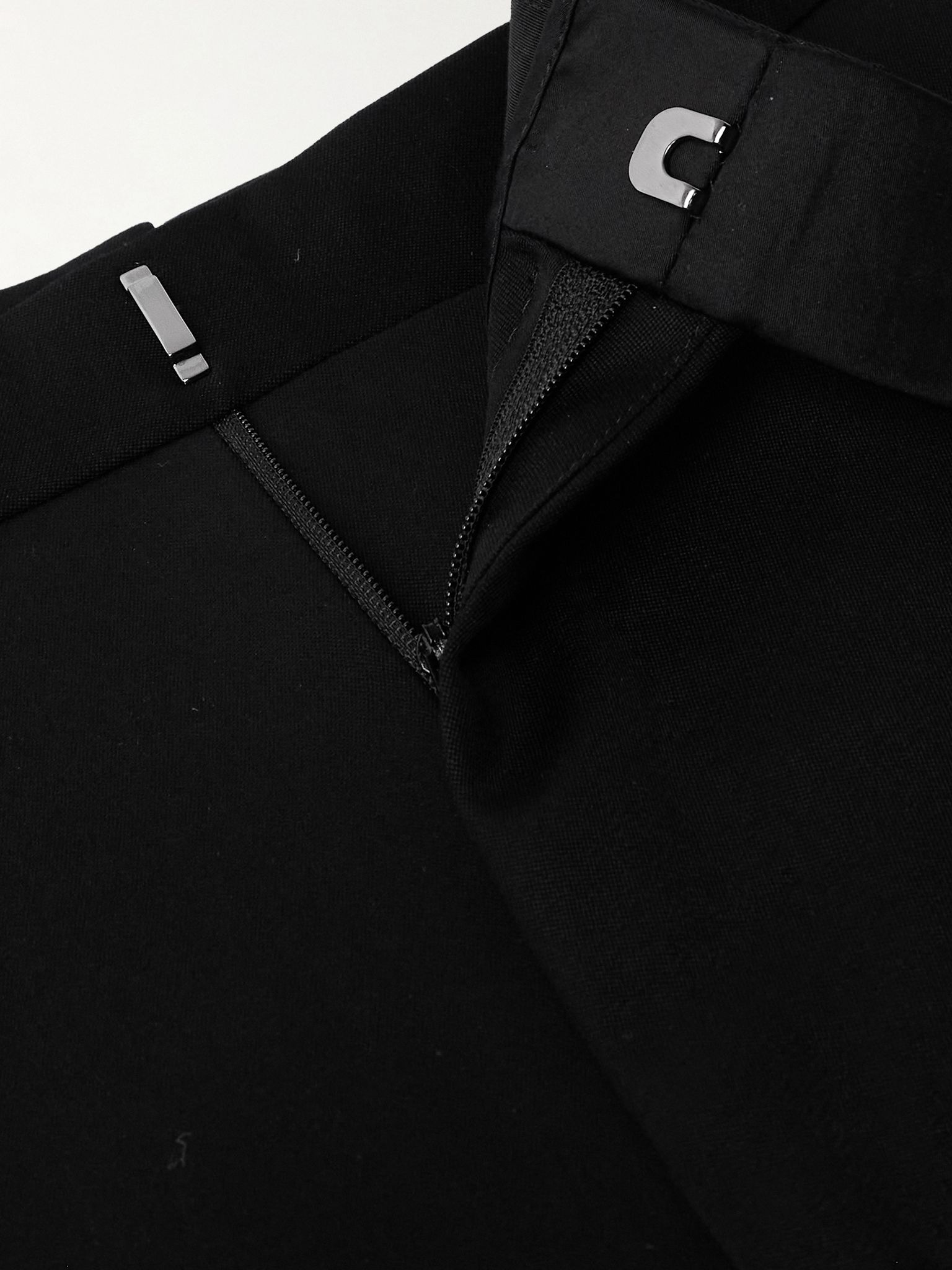 Shelton Slim-Fit Tapered Grain de Poudre Wool and Mohair-Blend Suit Trousers Black - 6