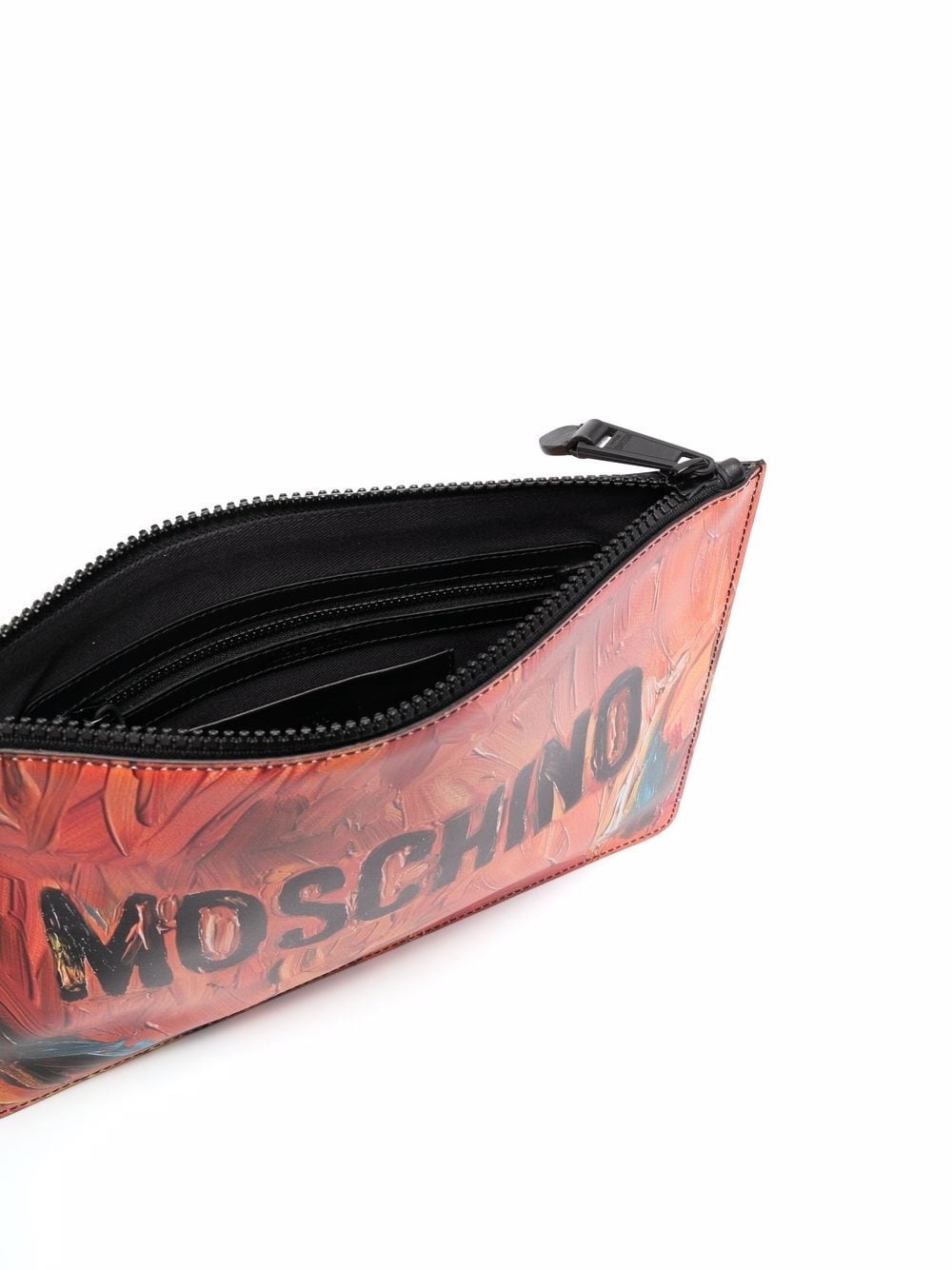 paint-print logo clutch bag - 5