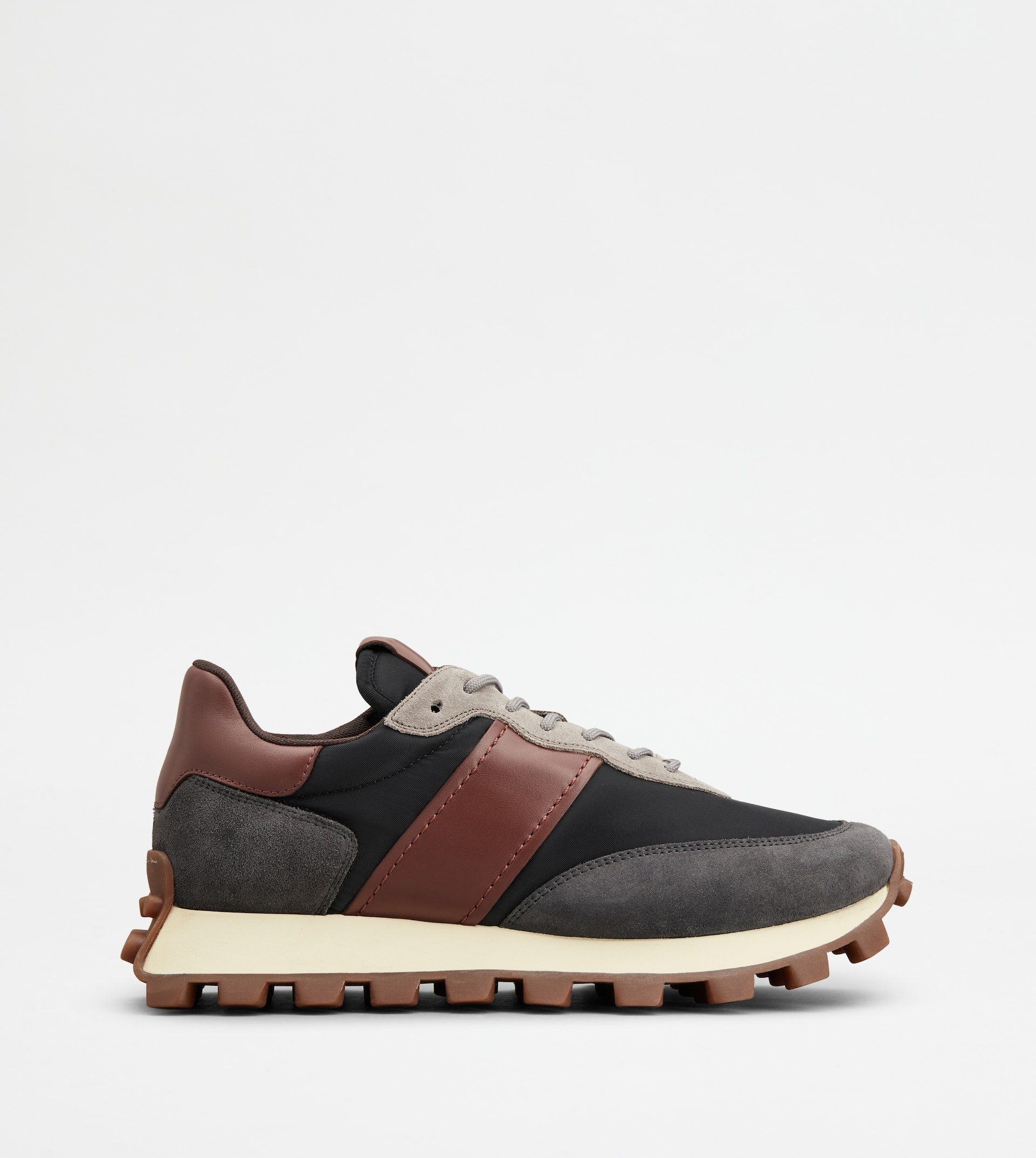 SNEAKERS TOD'S 1T IN SUEDE AND FABRIC - GREY, BROWN - 1