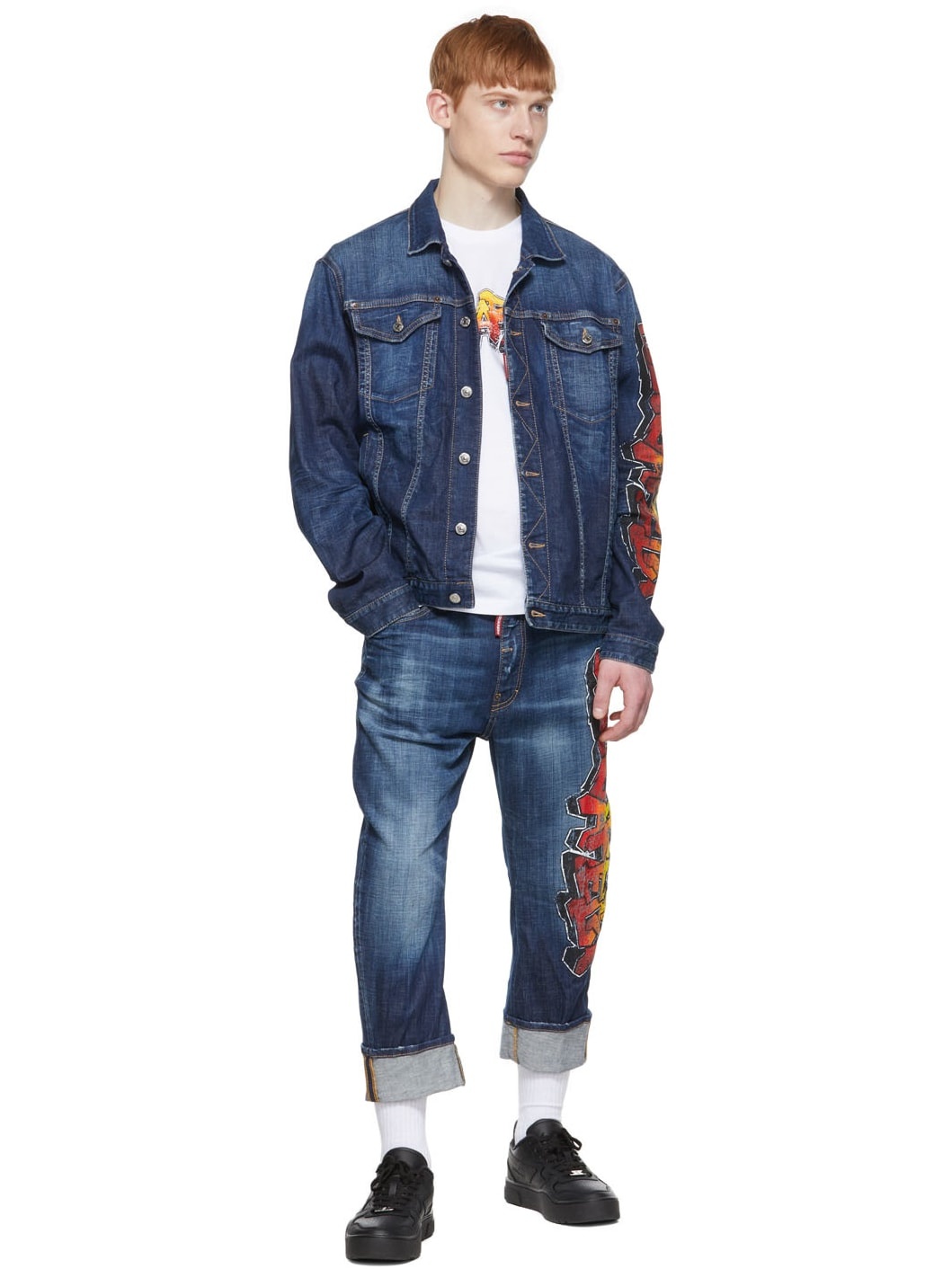 Blue Clean Wash Jeans - 4