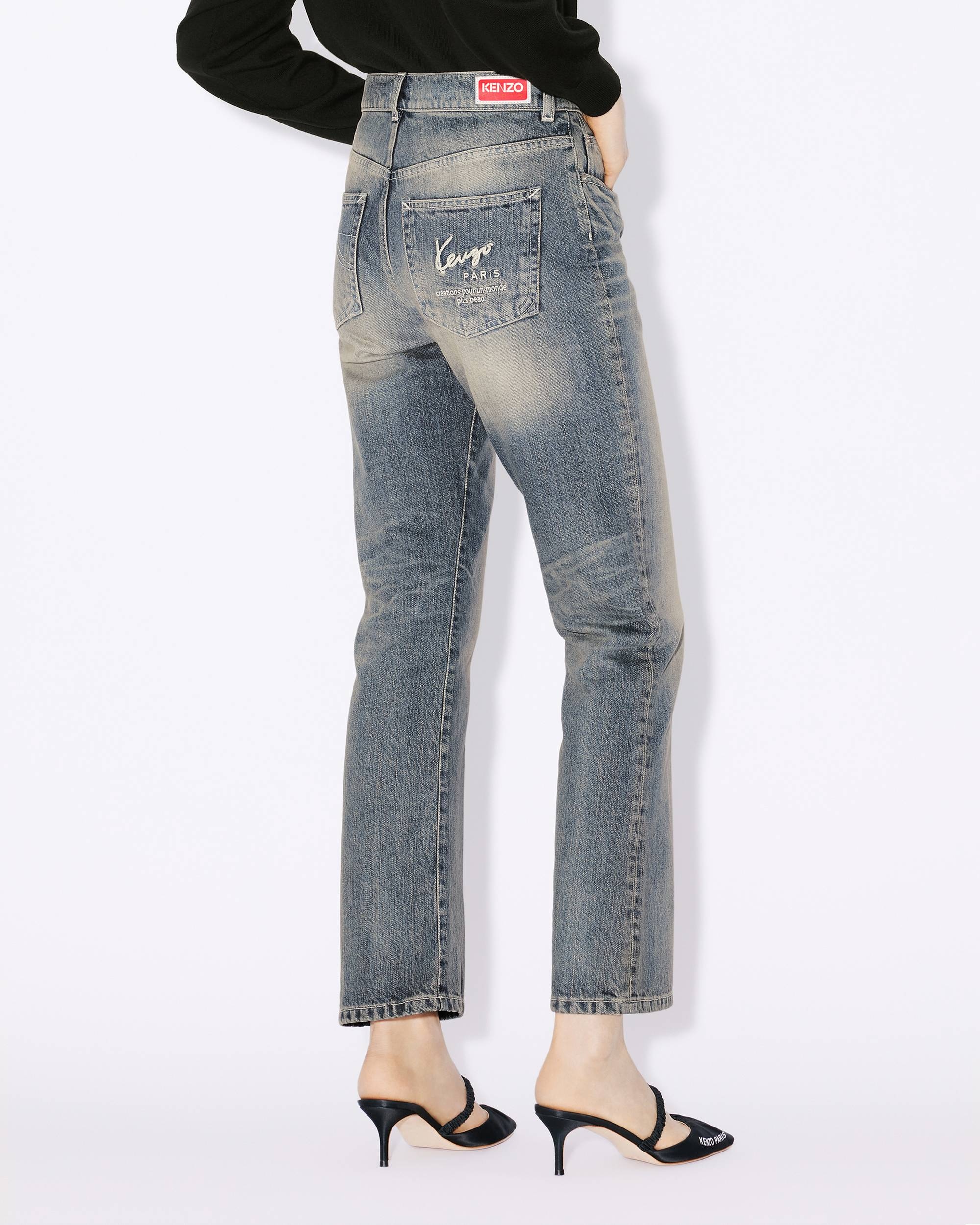 'BARA' cropped Japanese denim jeans - 5
