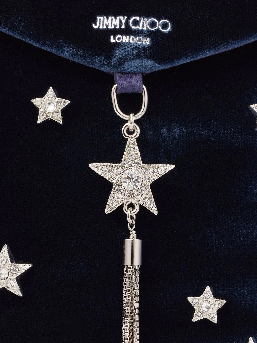 Soft velvet star-detail phone holder - 4