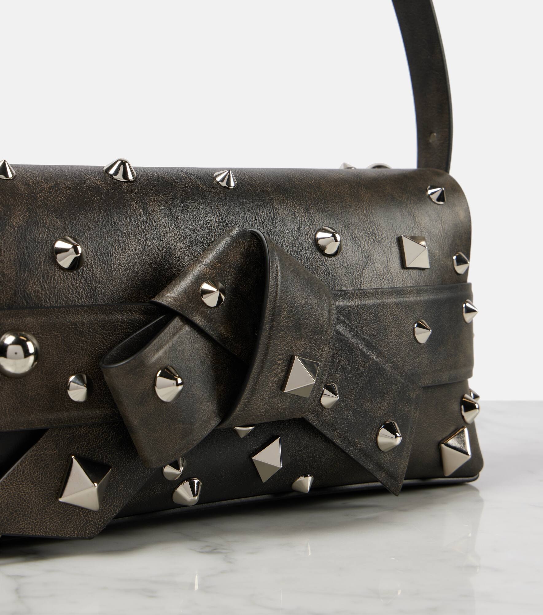 Musubi studded leather shoulder bag - 6
