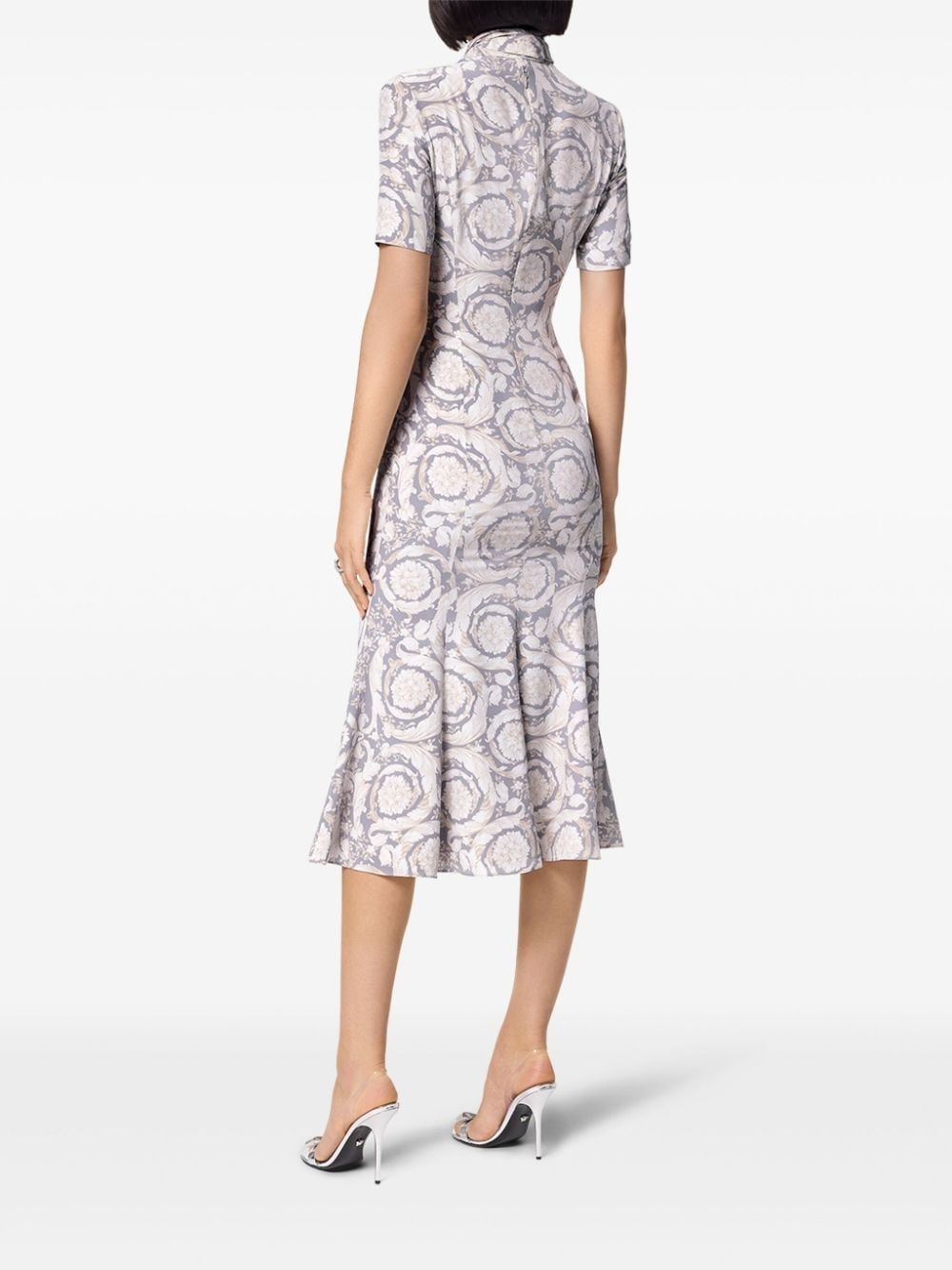 Barocco LavalliÃ¨re silk midi dress - 3