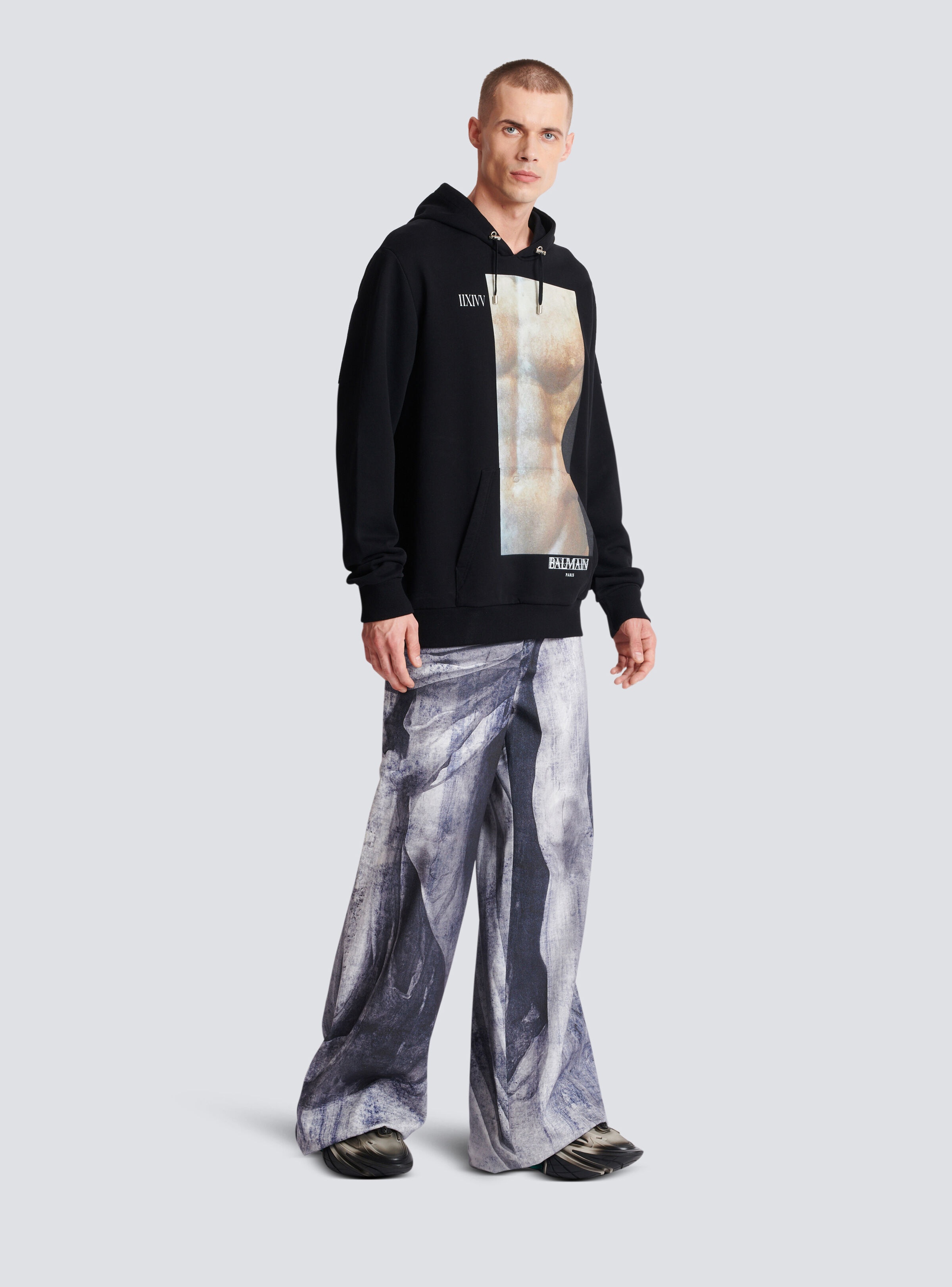 Balmain Statue print hoodie | REVERSIBLE