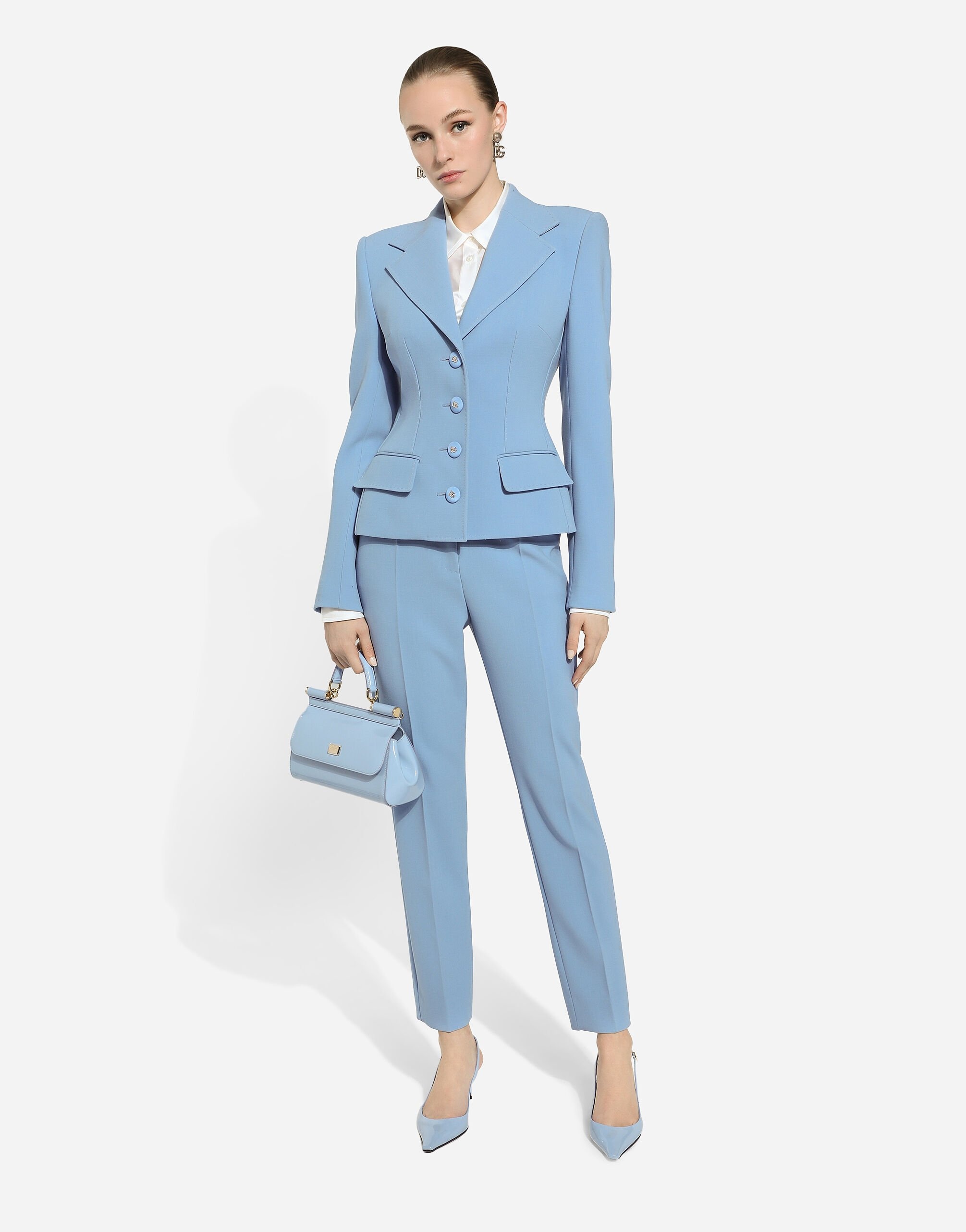 Tailored wool crêpe pants - 6
