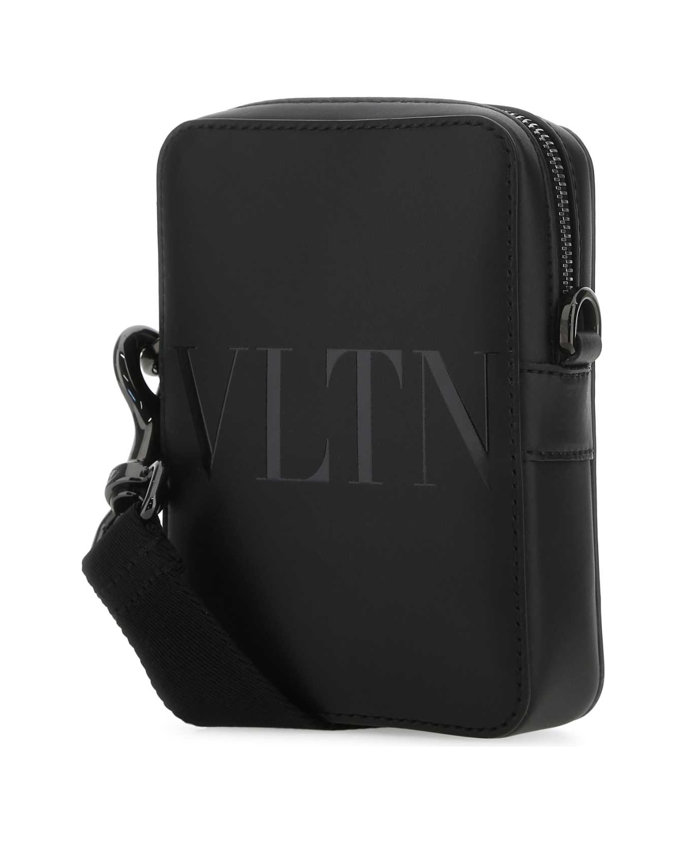 Black Leather Vltn Crossbody Bag - 2