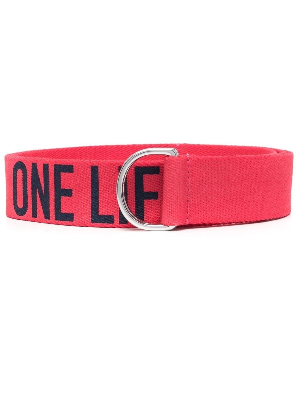 slogan-print belt - 1