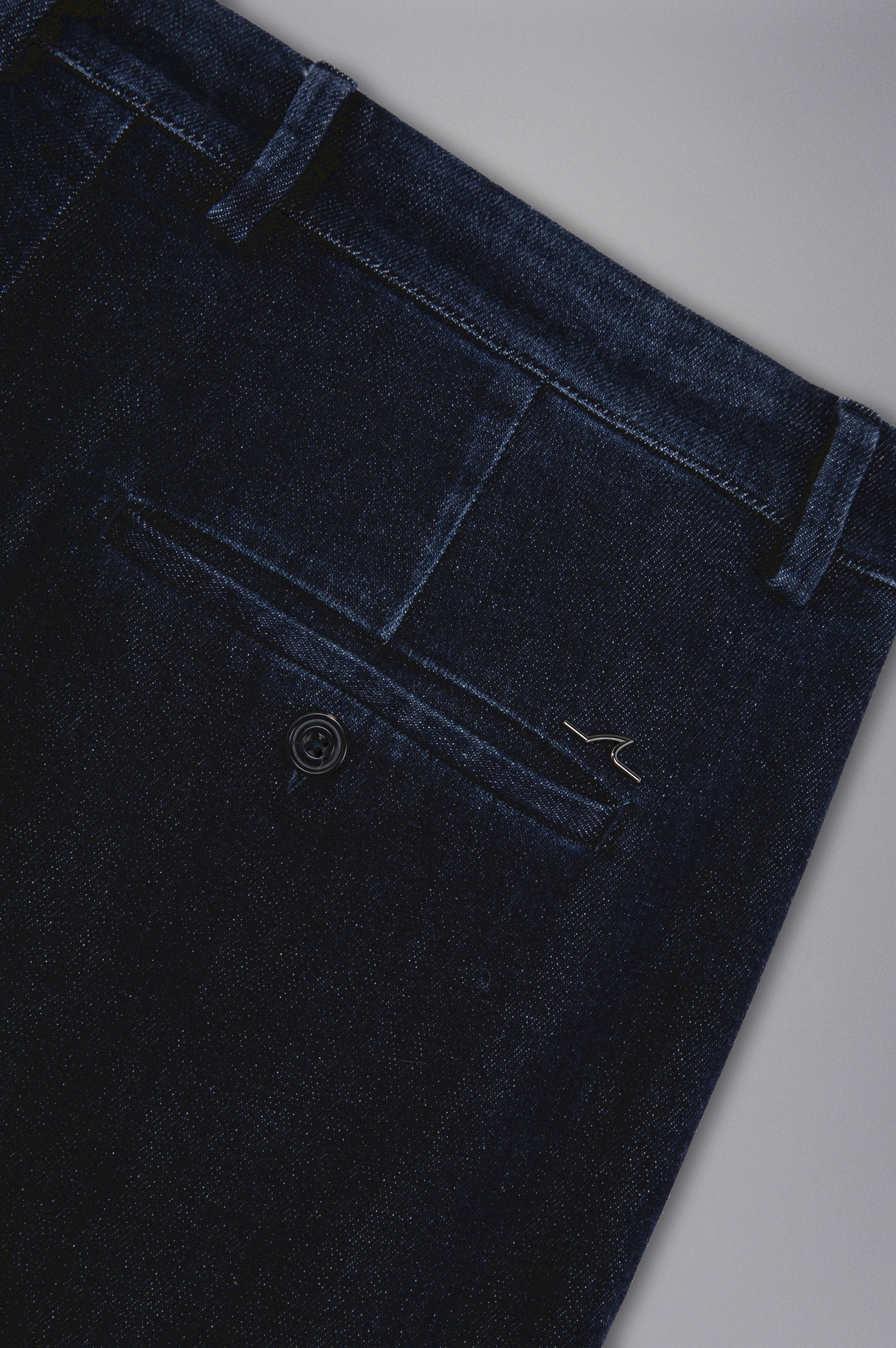 COTTON & CACHEMIRE DENIM CHINO TROUSERS - 5