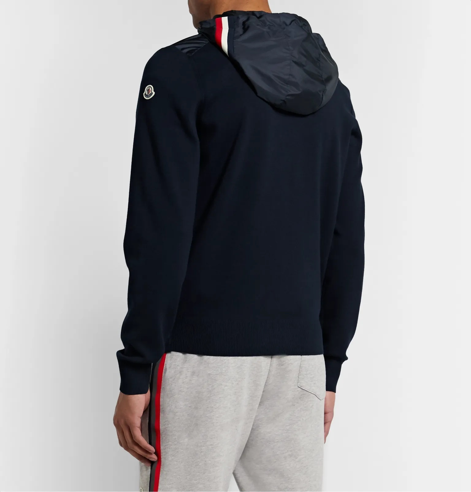 Panelled Loopback Cotton-Jersey and Shell Zip-Up Hoodie - 5