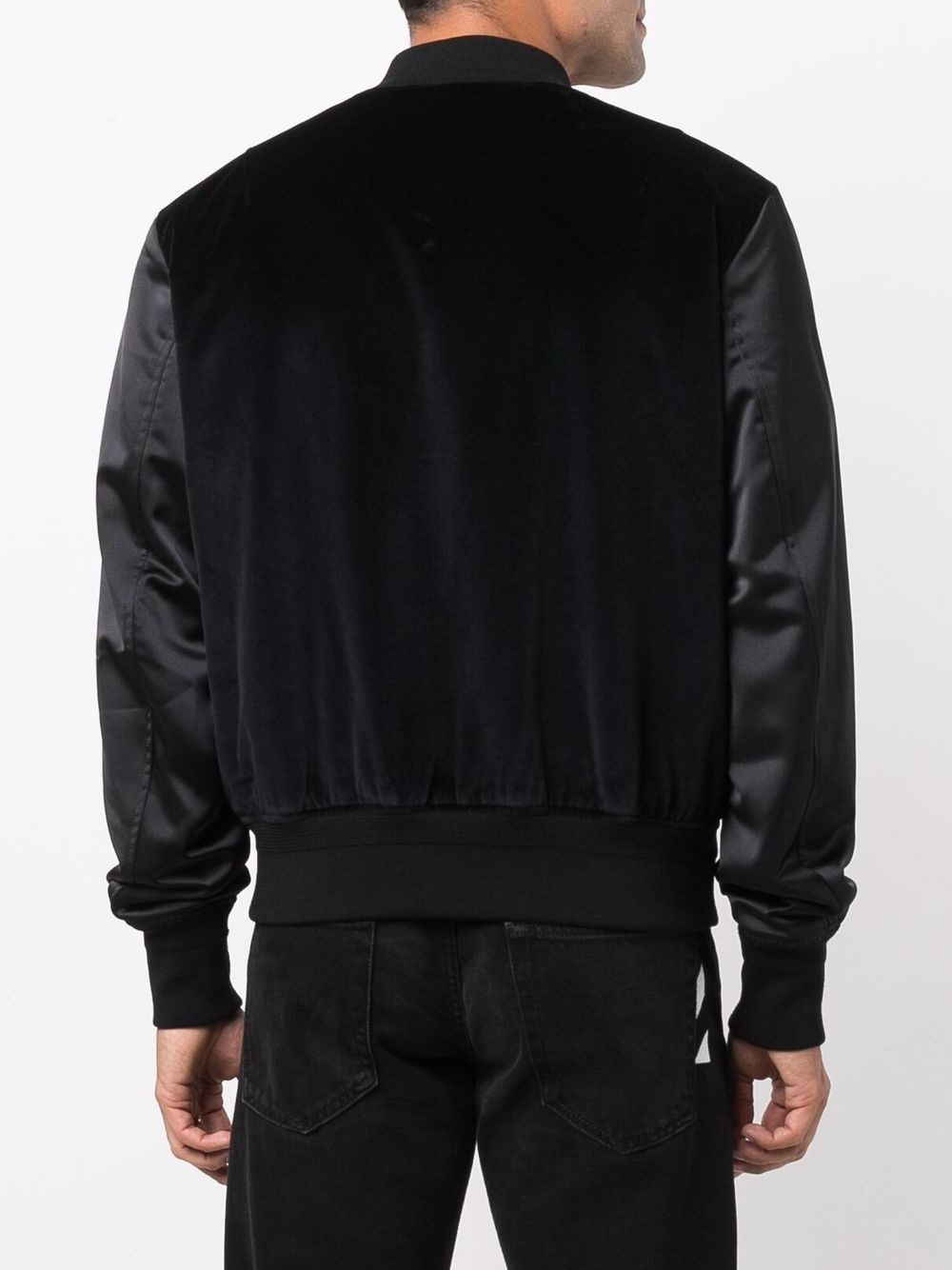 velvet-effect bomber jacket - 4