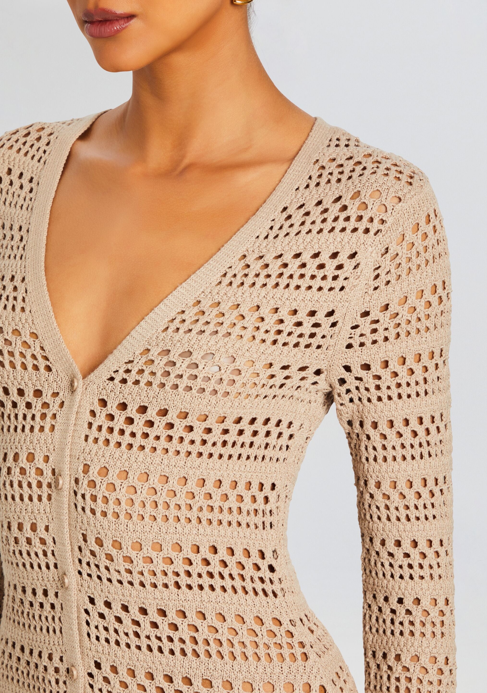 DOROTHEA KNIT CROCHET CARDIGAN - 2