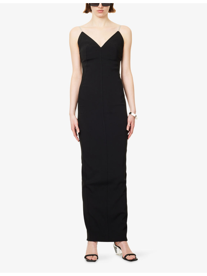Rick Owens Maillot V-Neck Woven Gown outlook