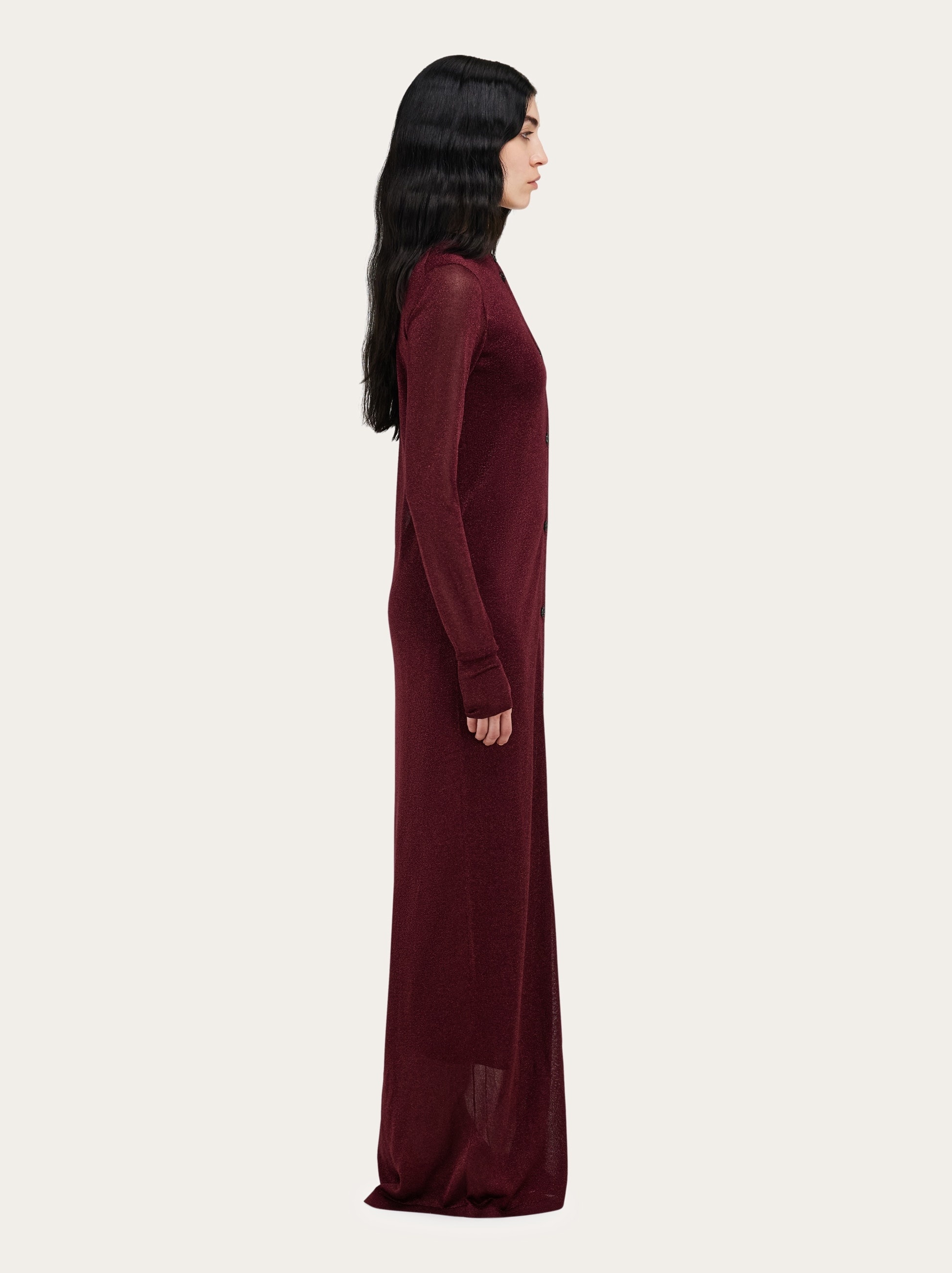 Lurex longline cardigan - 3