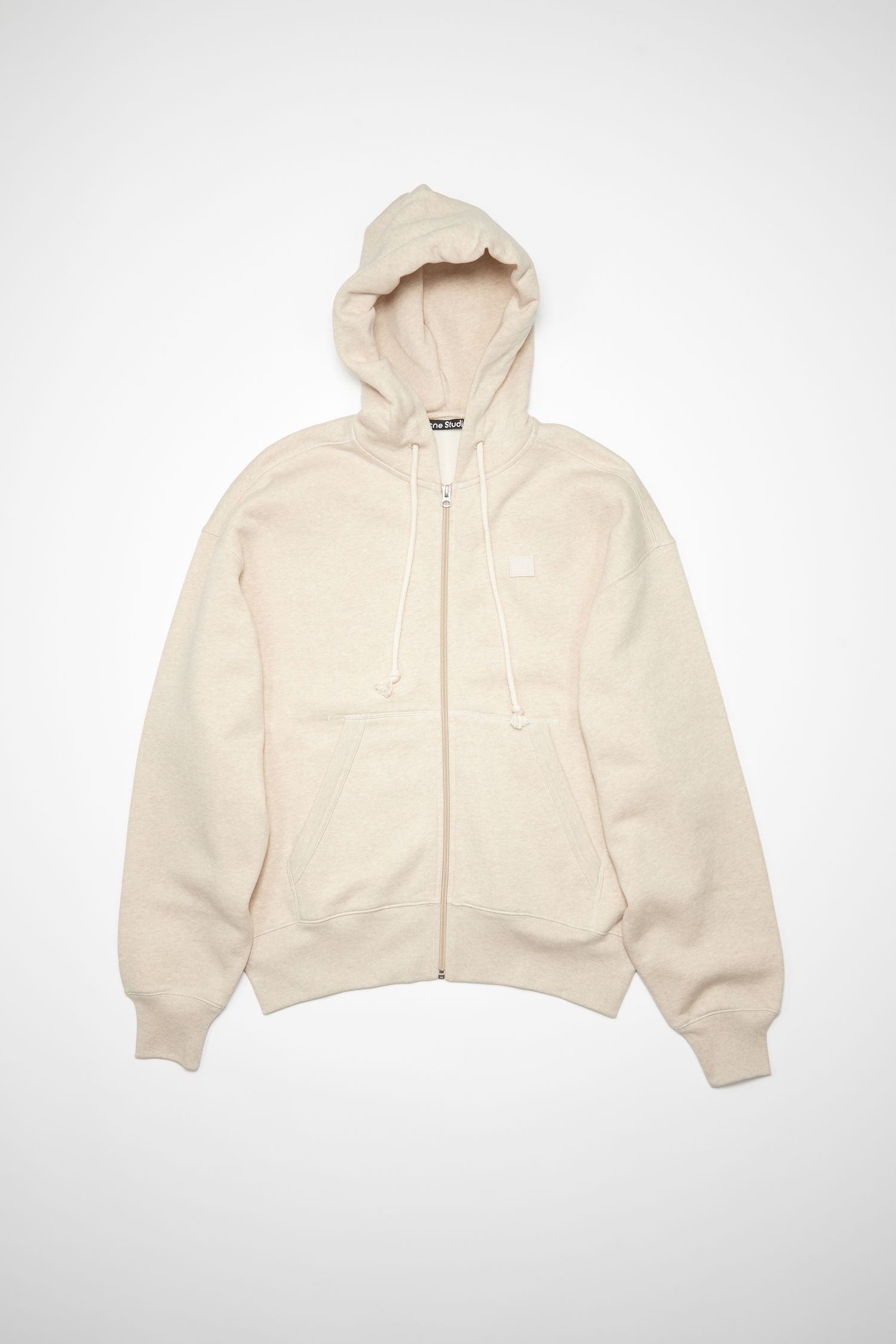 Hooded sweatshirt - Oatmeal melange - 1