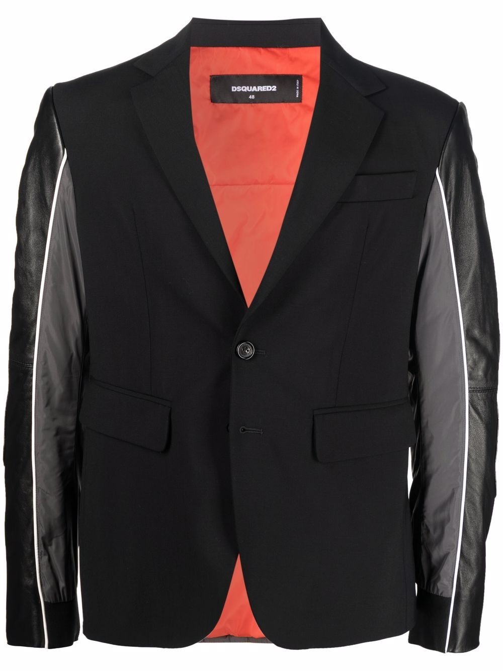 single-breasted panelled jacket - 1