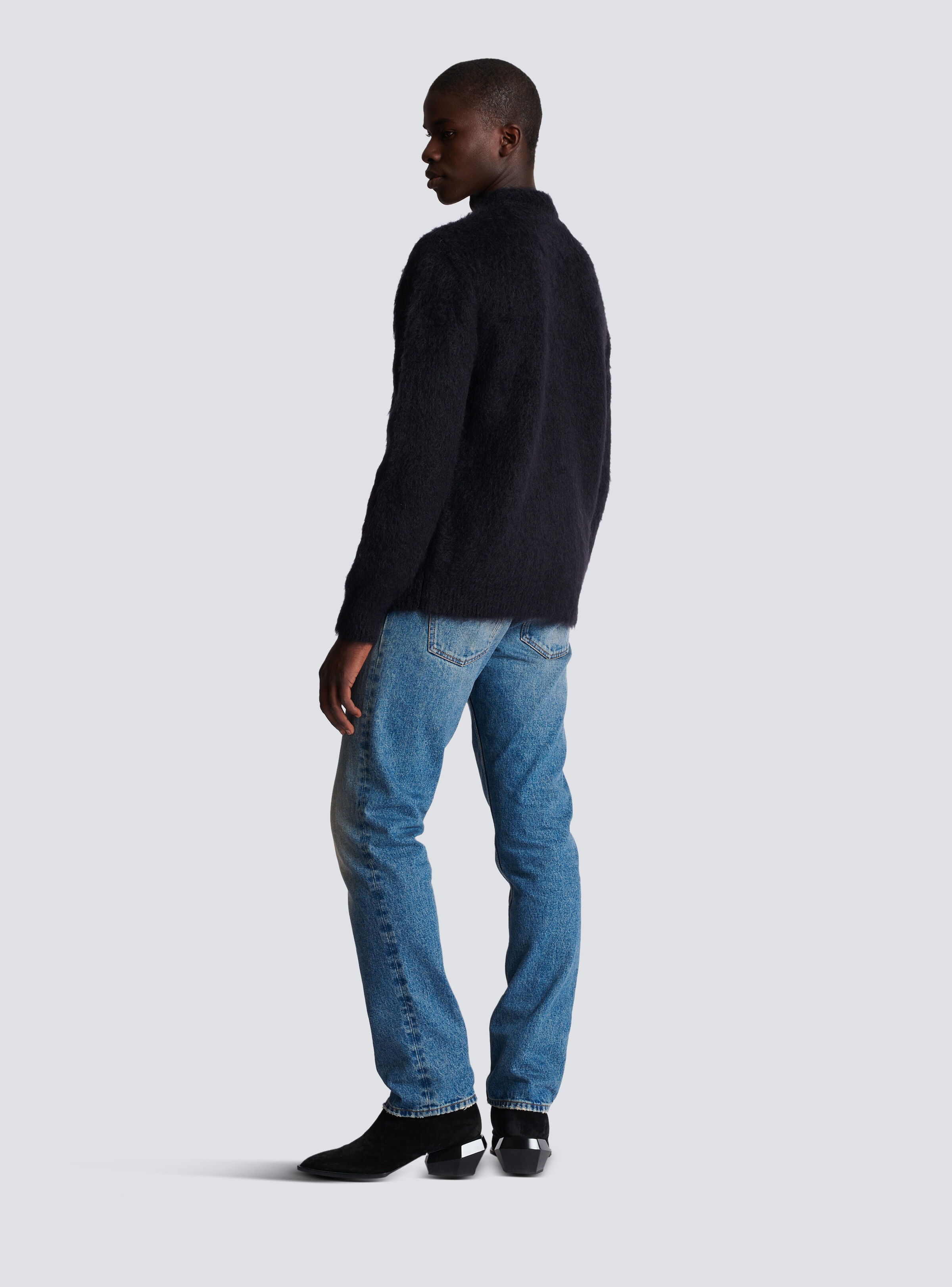 Retro Balmain jumper in brushed mohair - 4