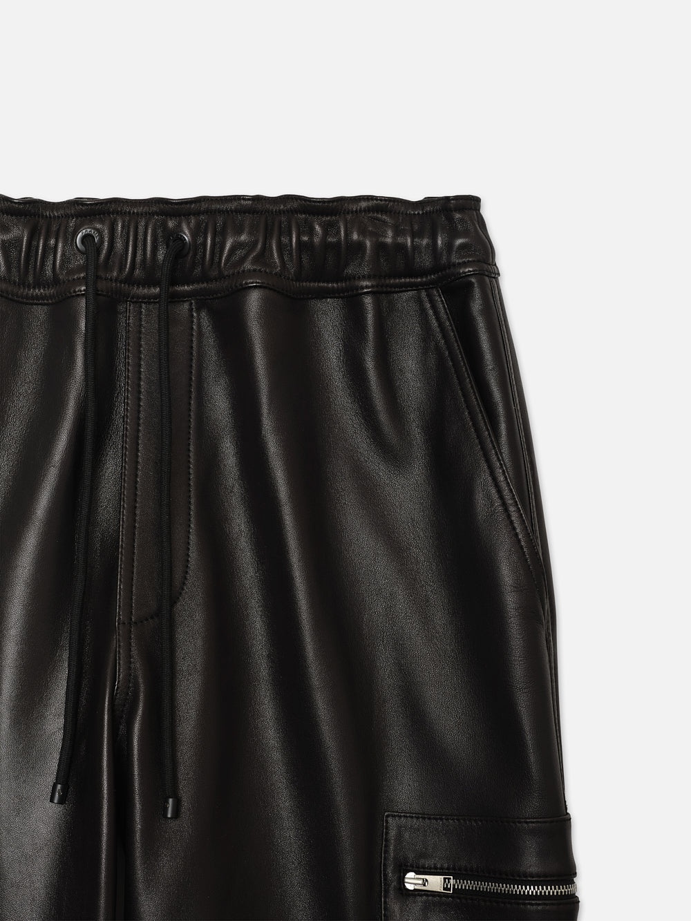Leather Cargo Pant in Black - 2