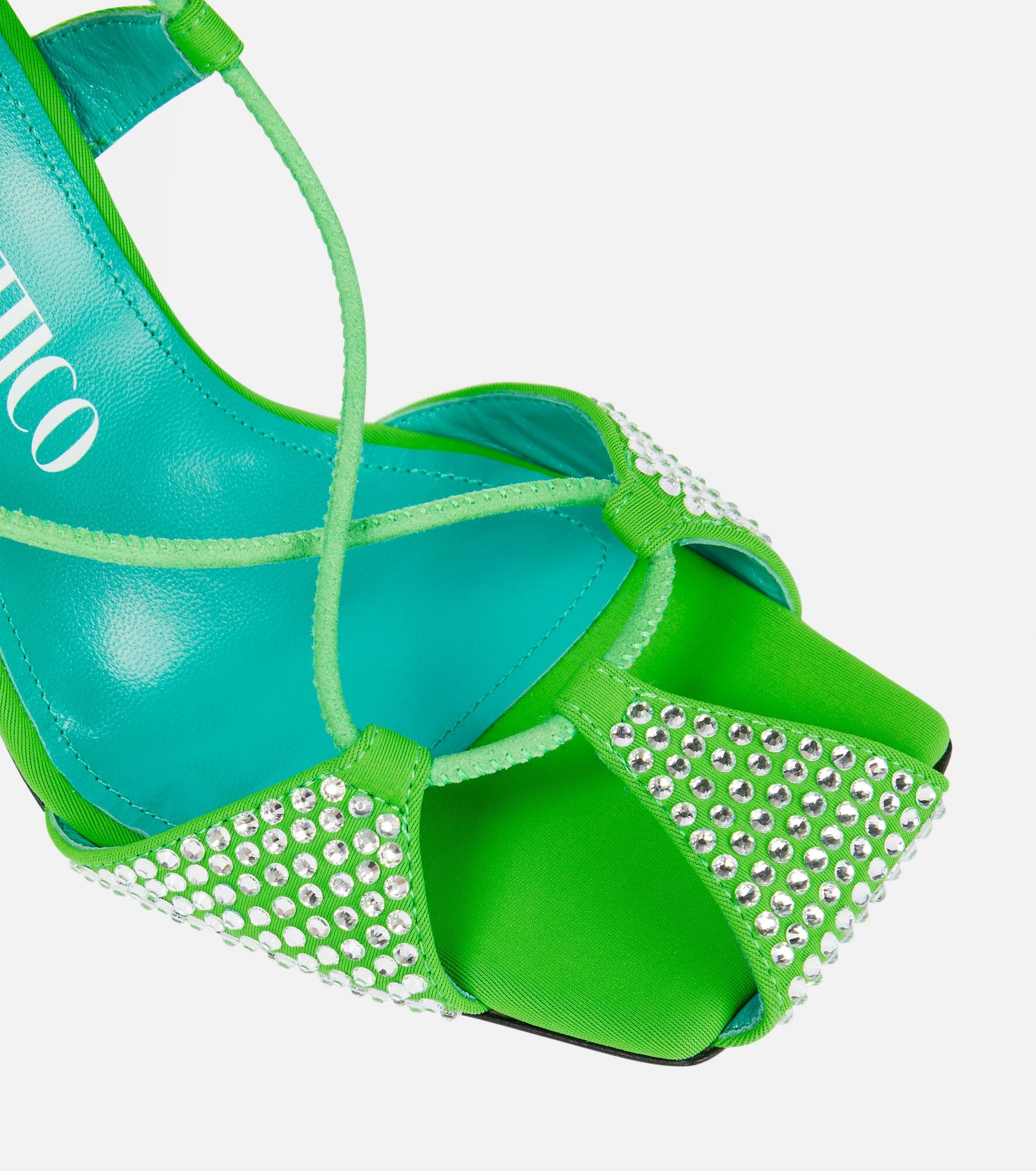 Adele lace-up crystal-embellished sandals - 6