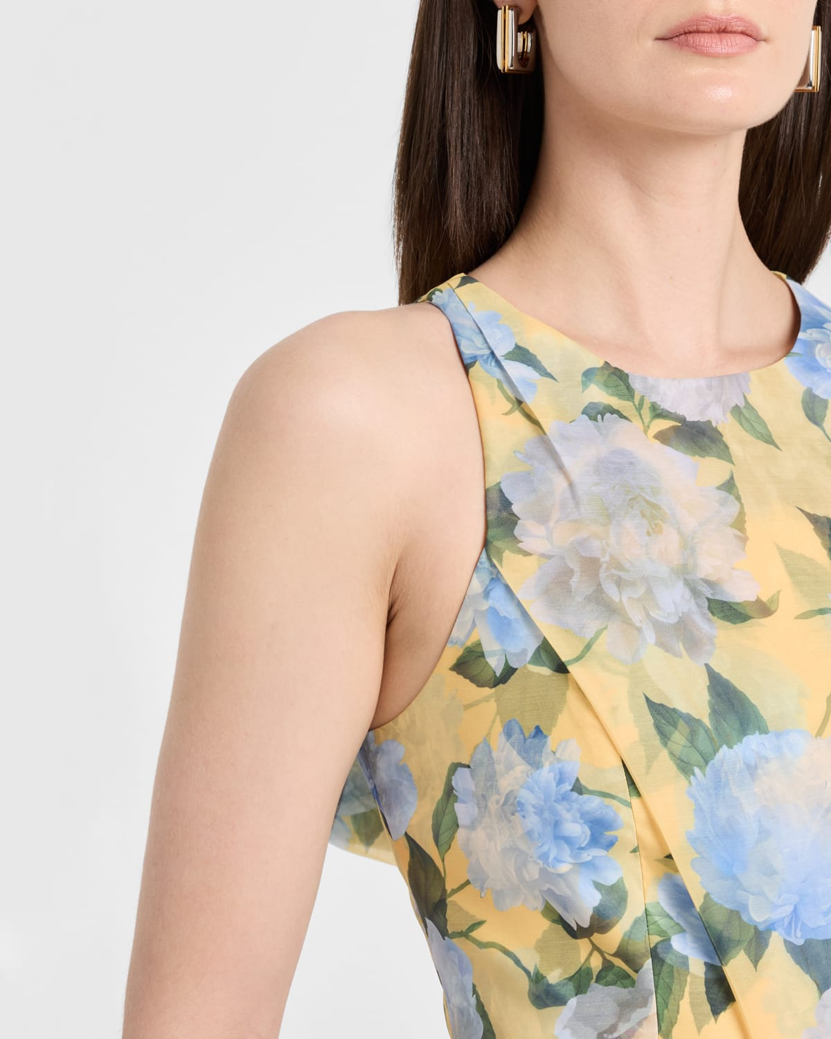 Kate Draped Floral-Print Organza Gown - 5