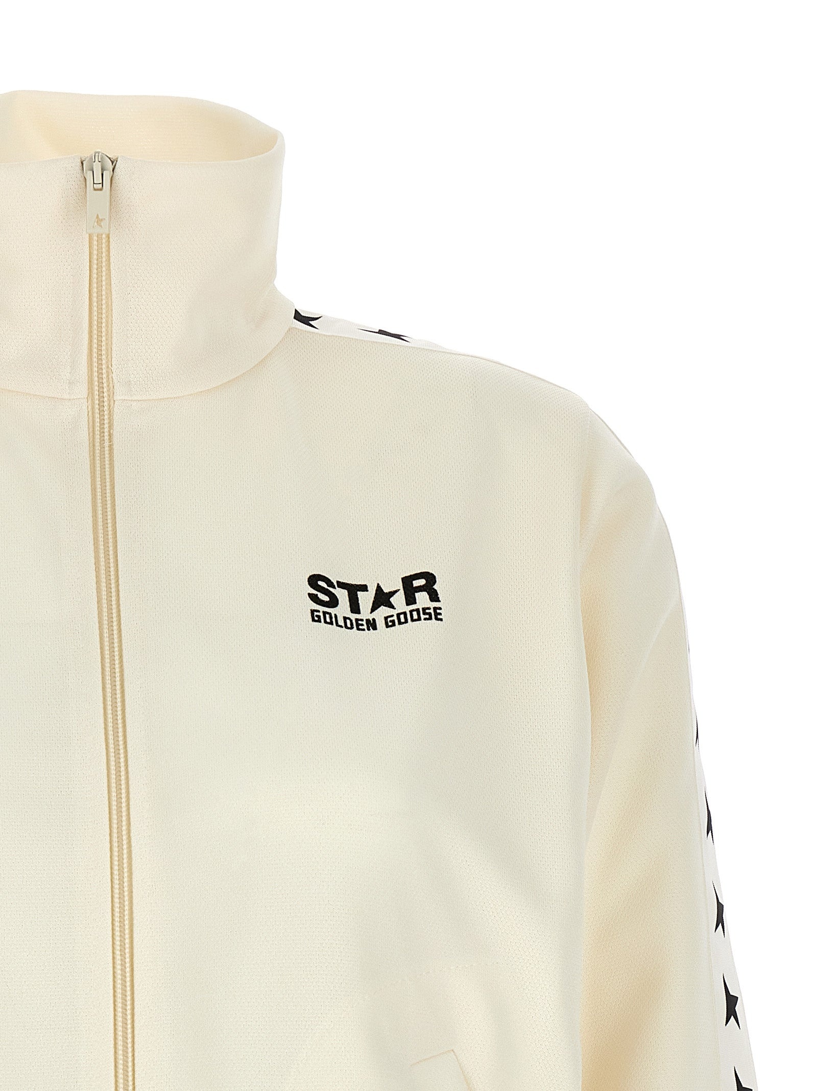 Zipped Track Sweatshirt White/Black - 4