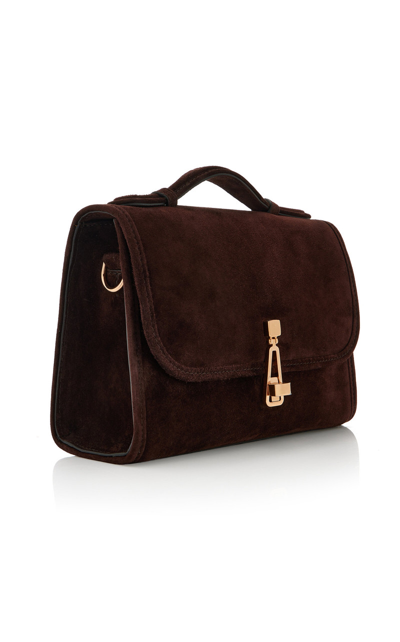 Leonora Small Suede Crossbody Bag brown 4