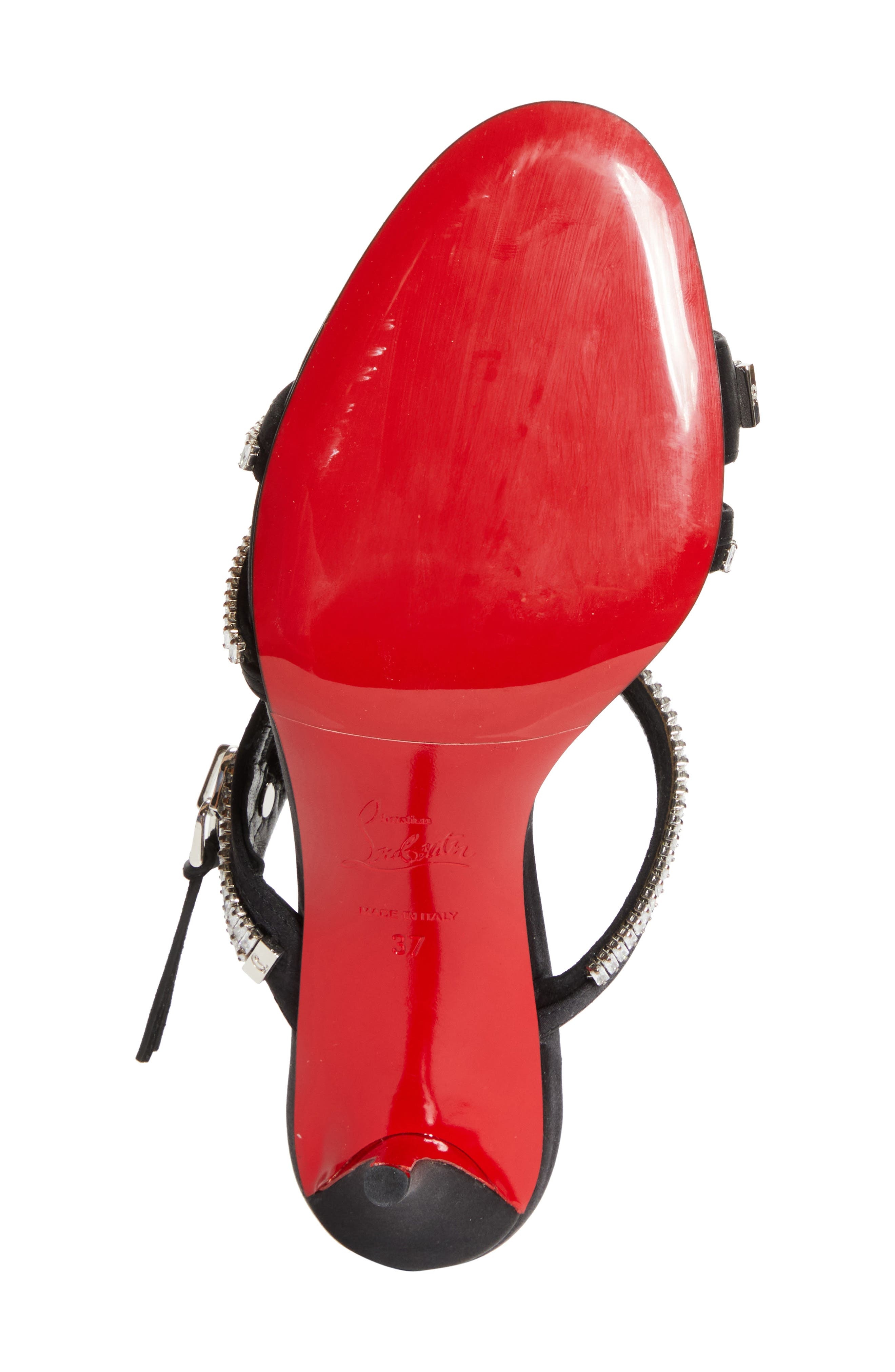Christian Louboutin Merylzip Crystal Embellished Sandal in Black at Nordstrom - 6