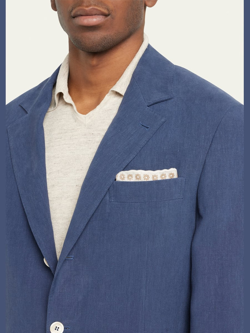 Men's Solid Linen Suit 5