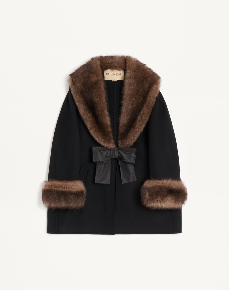 COMPACT DRAP CABAN WITH SHEARLING 1