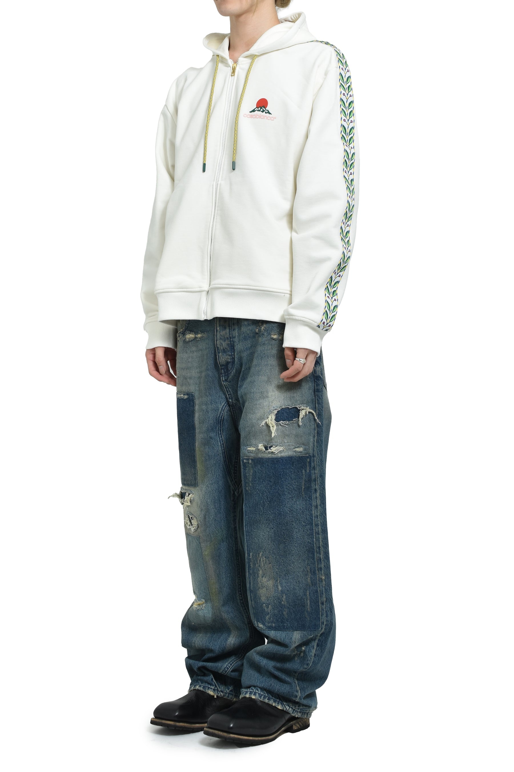 TECHNICAL POCKET & LAUREL TAPE ZIP HOODIE / CASABLANCA MONTAGNE - 4