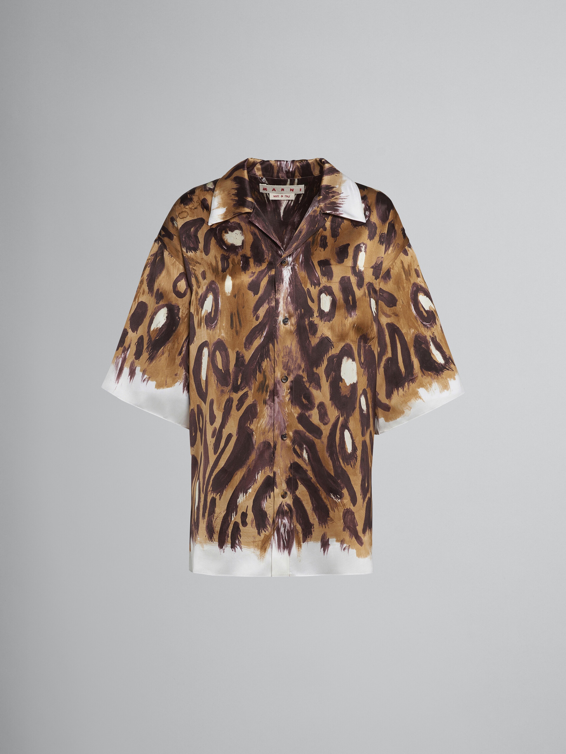 WILD BUNCH PRINT SATIN BOWLING SHIRT - 1