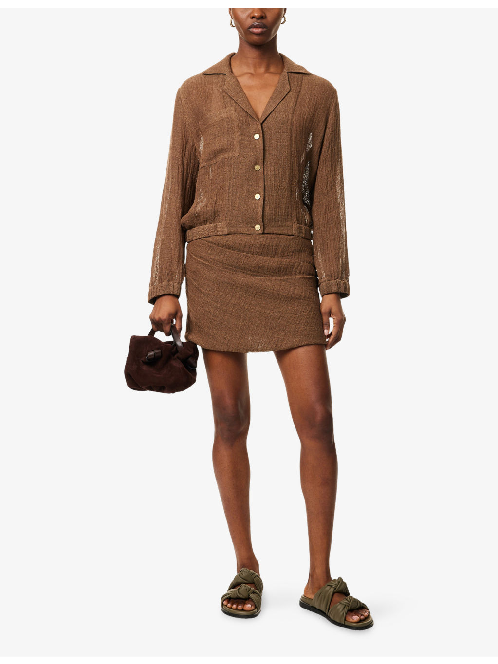 Spetses Pleated Linen Mini Skirt - 2
