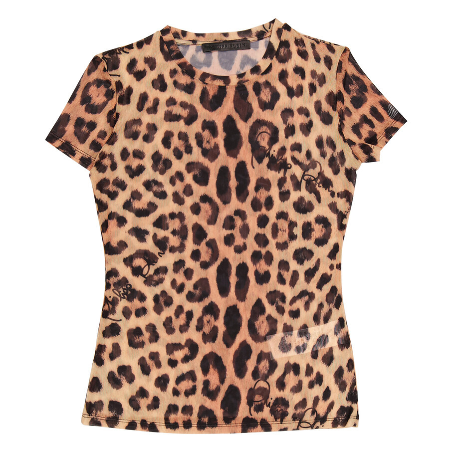 Philipp Plein Leopard Print Round Neck T-Shirt - 1