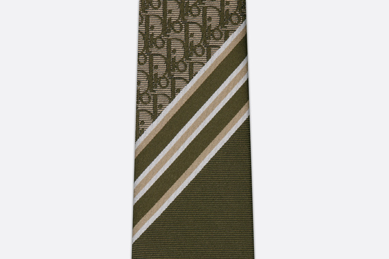Dior Striped Dior Oblique Tie outlook