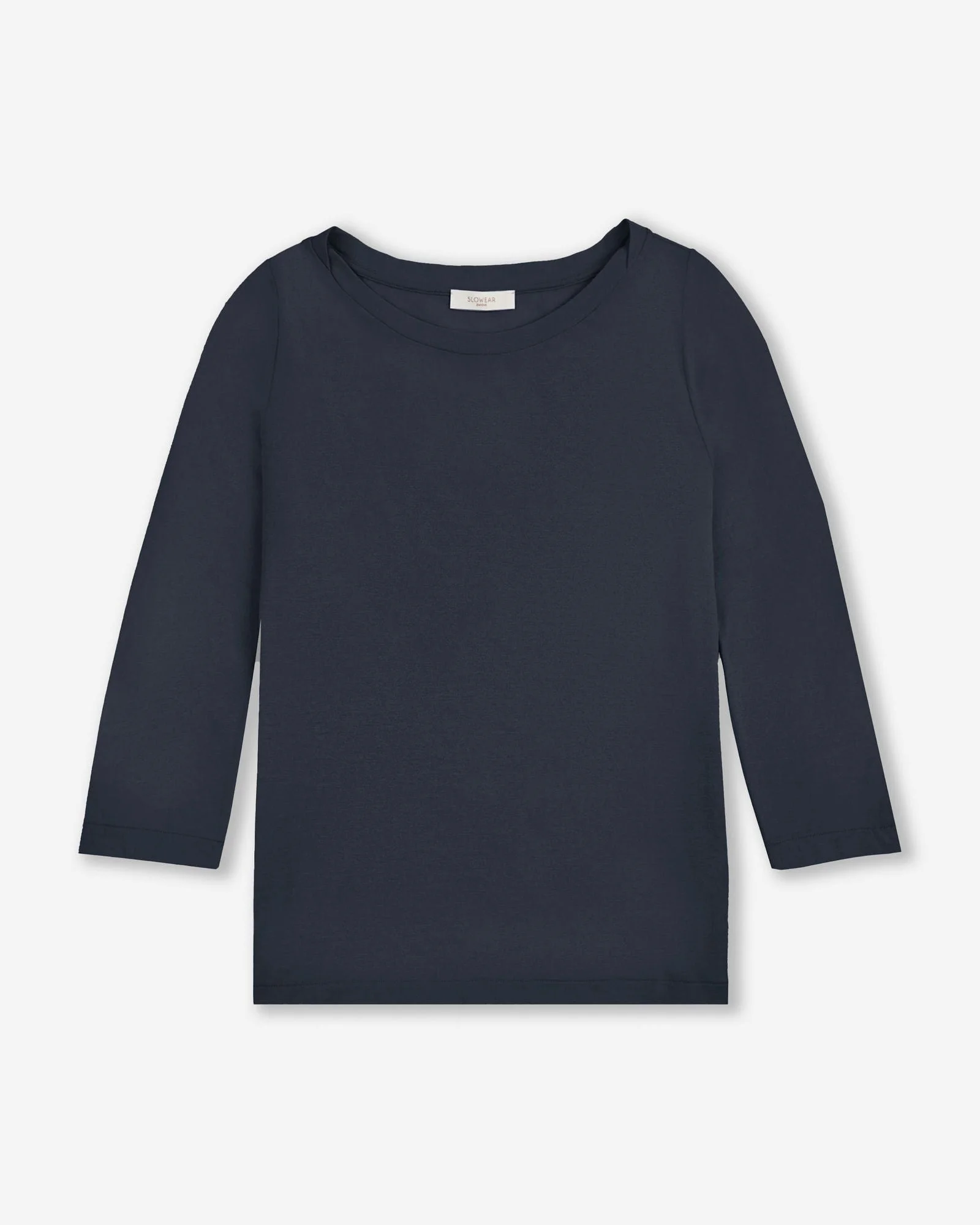 Regular fit jumper with boat neckline in organic IceCotton - 1