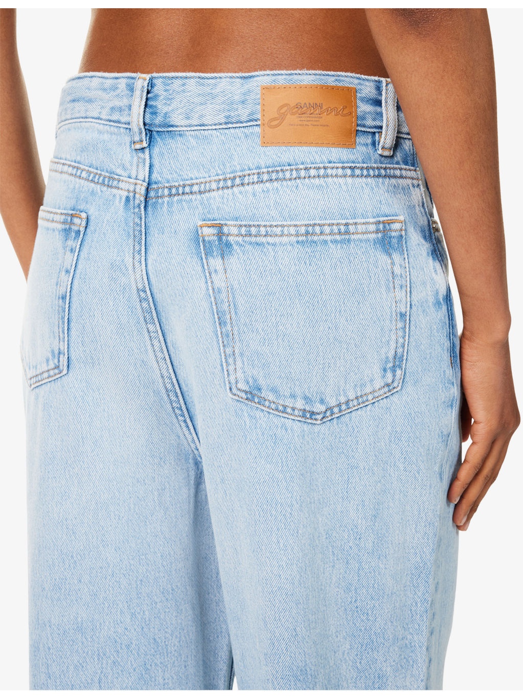 High-Rise Wide-Leg Denim-Blend Jeans - 5