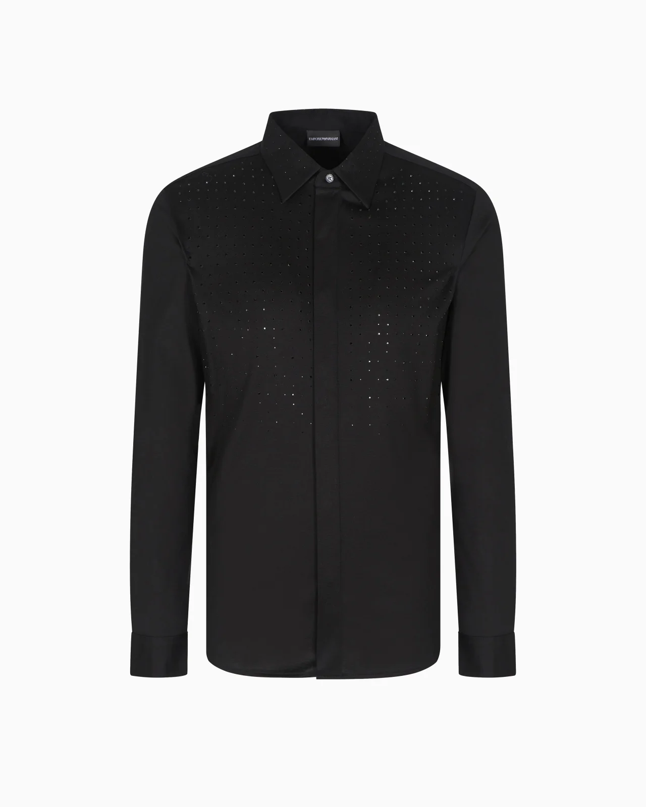 CLUBWEAR SLIM-FIT SHIRT IN A LYOCELL BLEND WITH RHINESTONES - 1