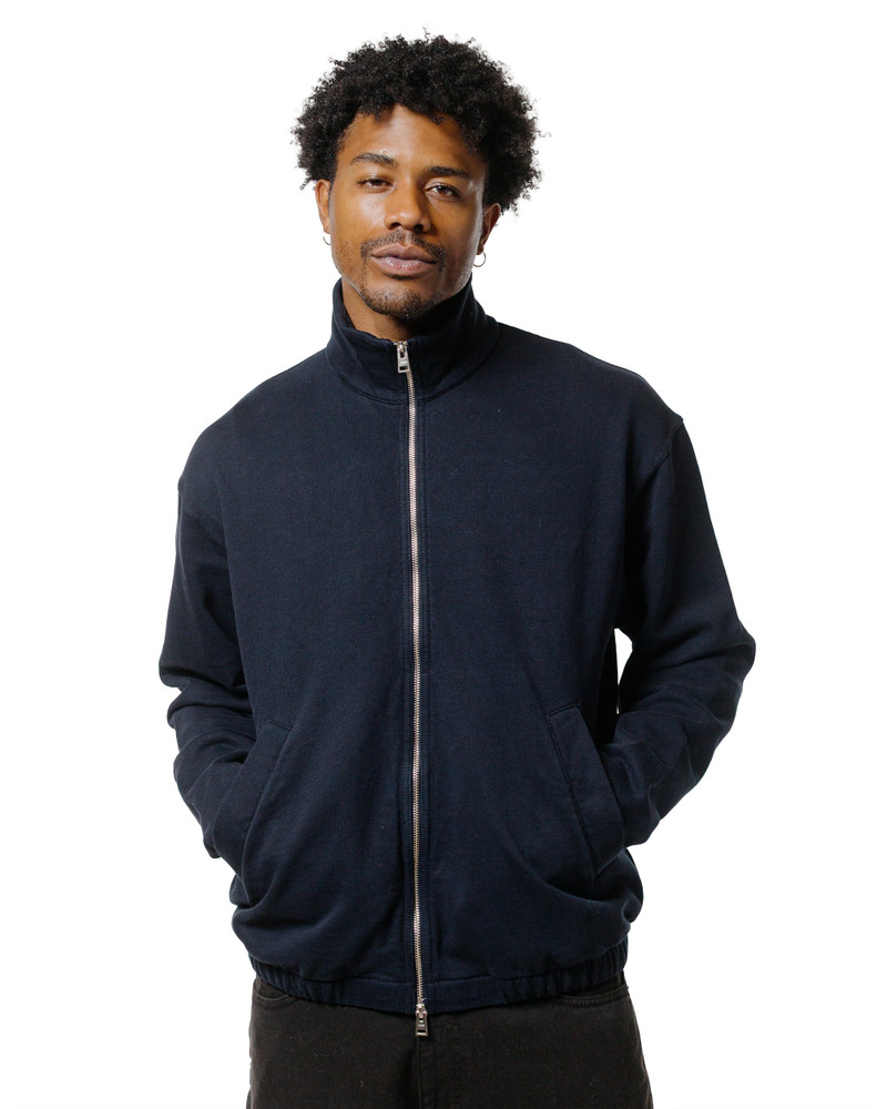 NORSE PROJECTS Bjorn Relaxed Organic Loopback Track Jacket Dark Navy outlook