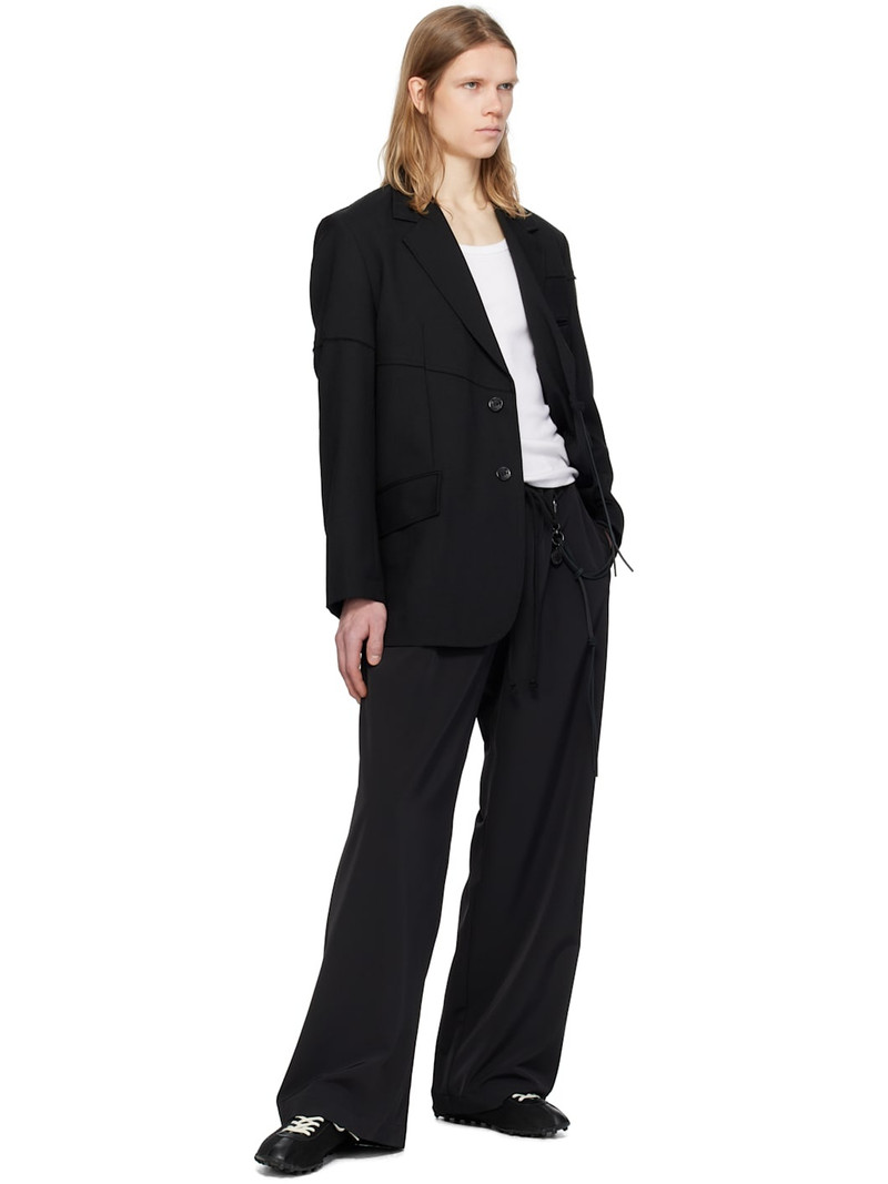 Song for the Mute Black 'Slash' Oversized Blazer outlook