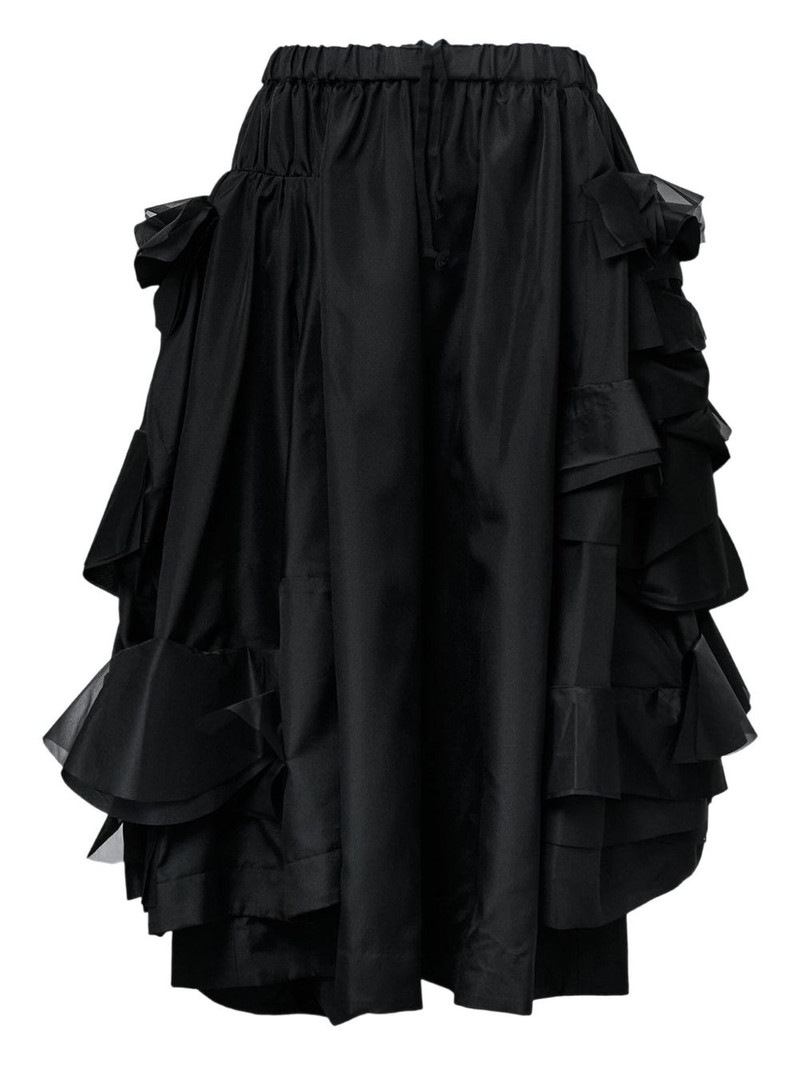 Comme Des Garçons tropical ruffled trousers outlook