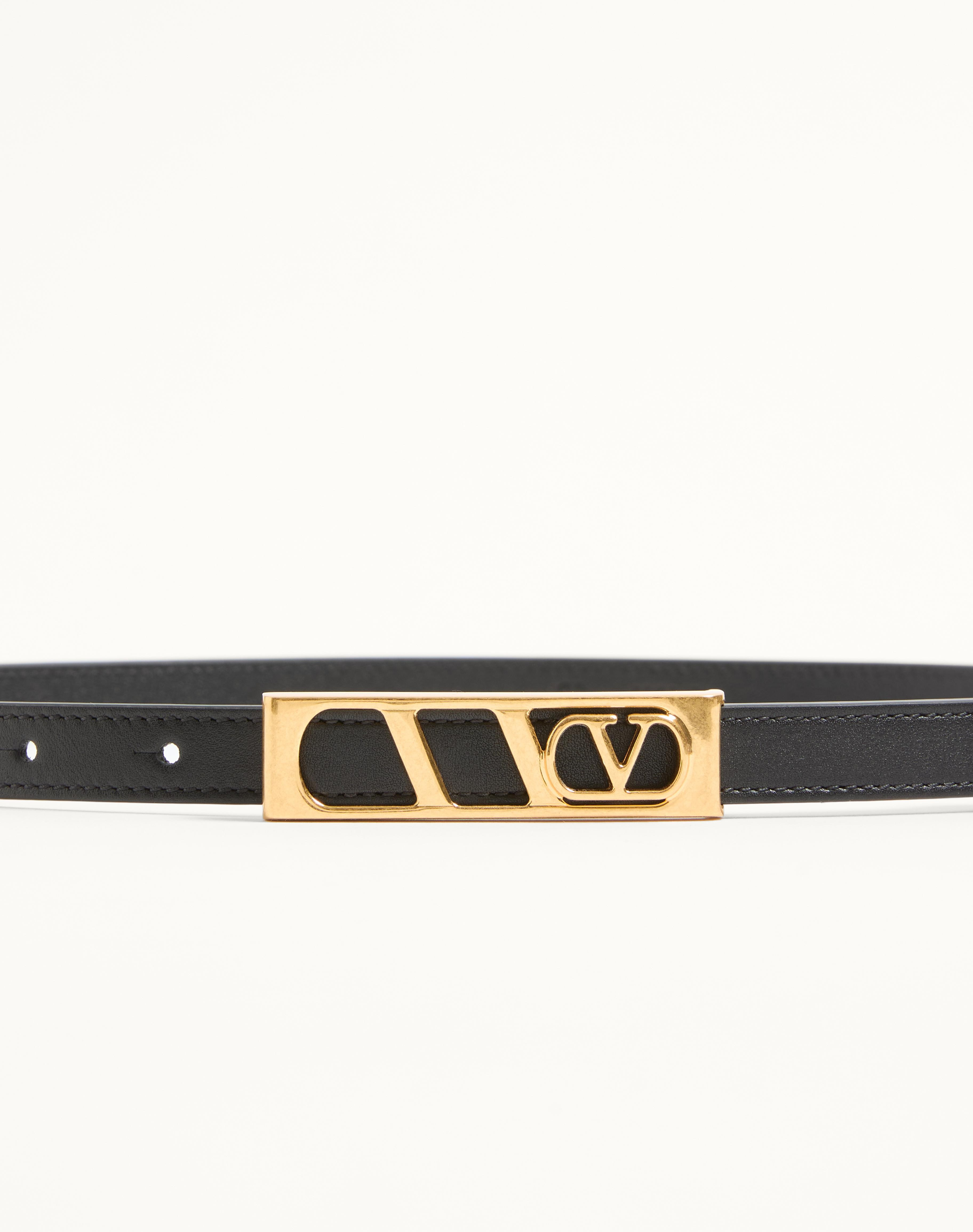 VLOGO SIGNATURE BELT IN SHINY CALFSKIN 15 MM - 4