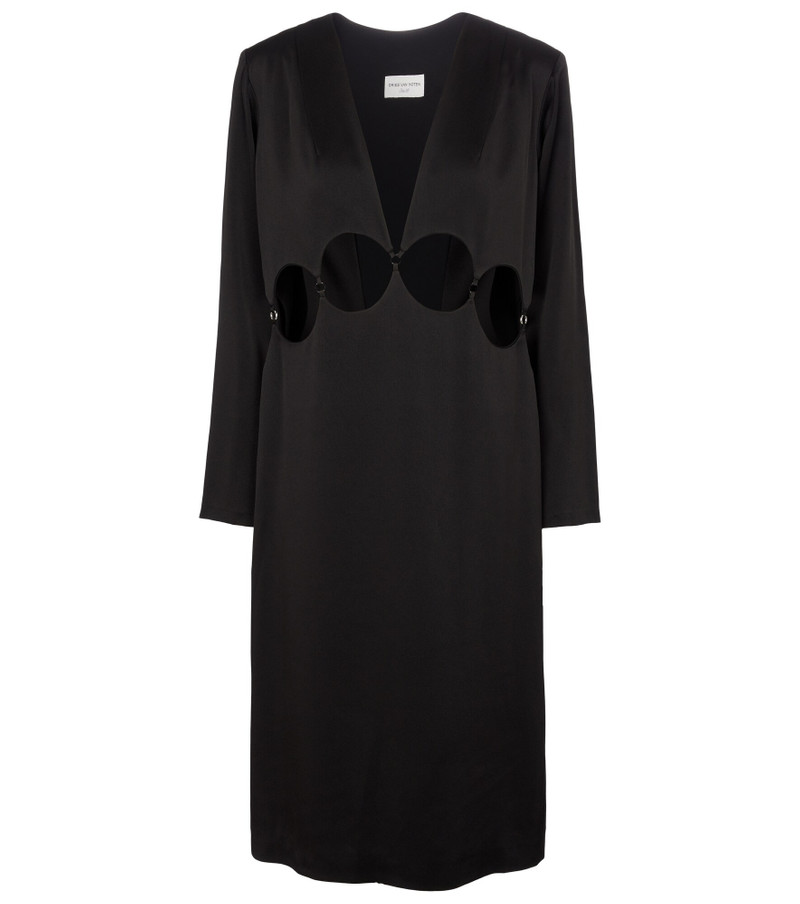 Cutout satin midi dress 1
