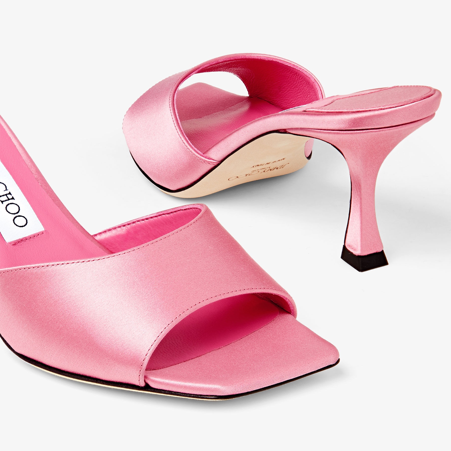 Val 70
Candy Pink Satin Mule Sandals - 3