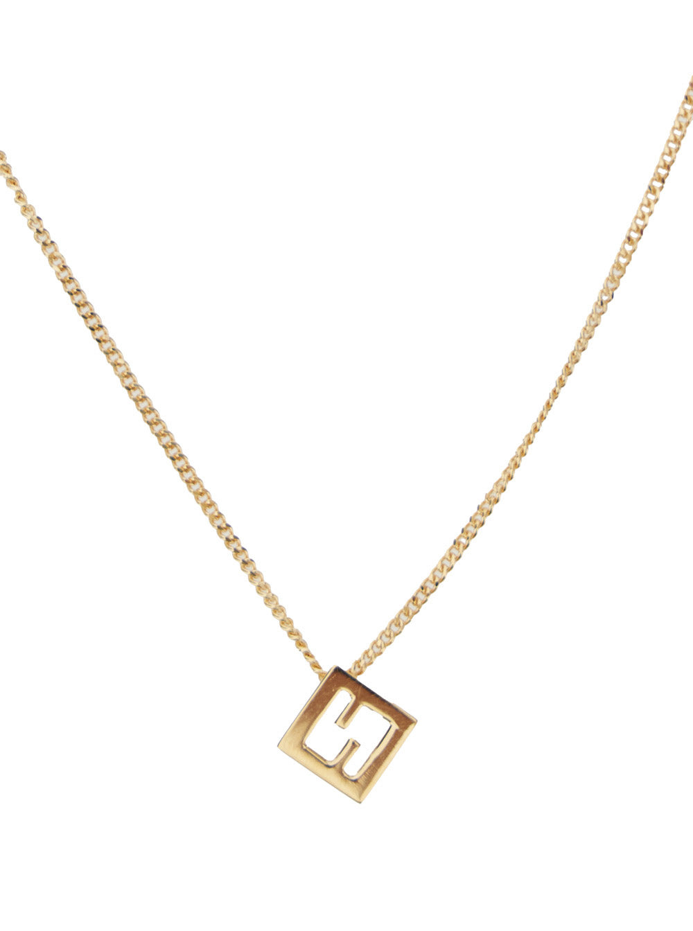 Fendi Women Metallic Necklace With Ff Plaque Pendant And Adjustable Clip Clasp Closure In Bronze Wom - 2